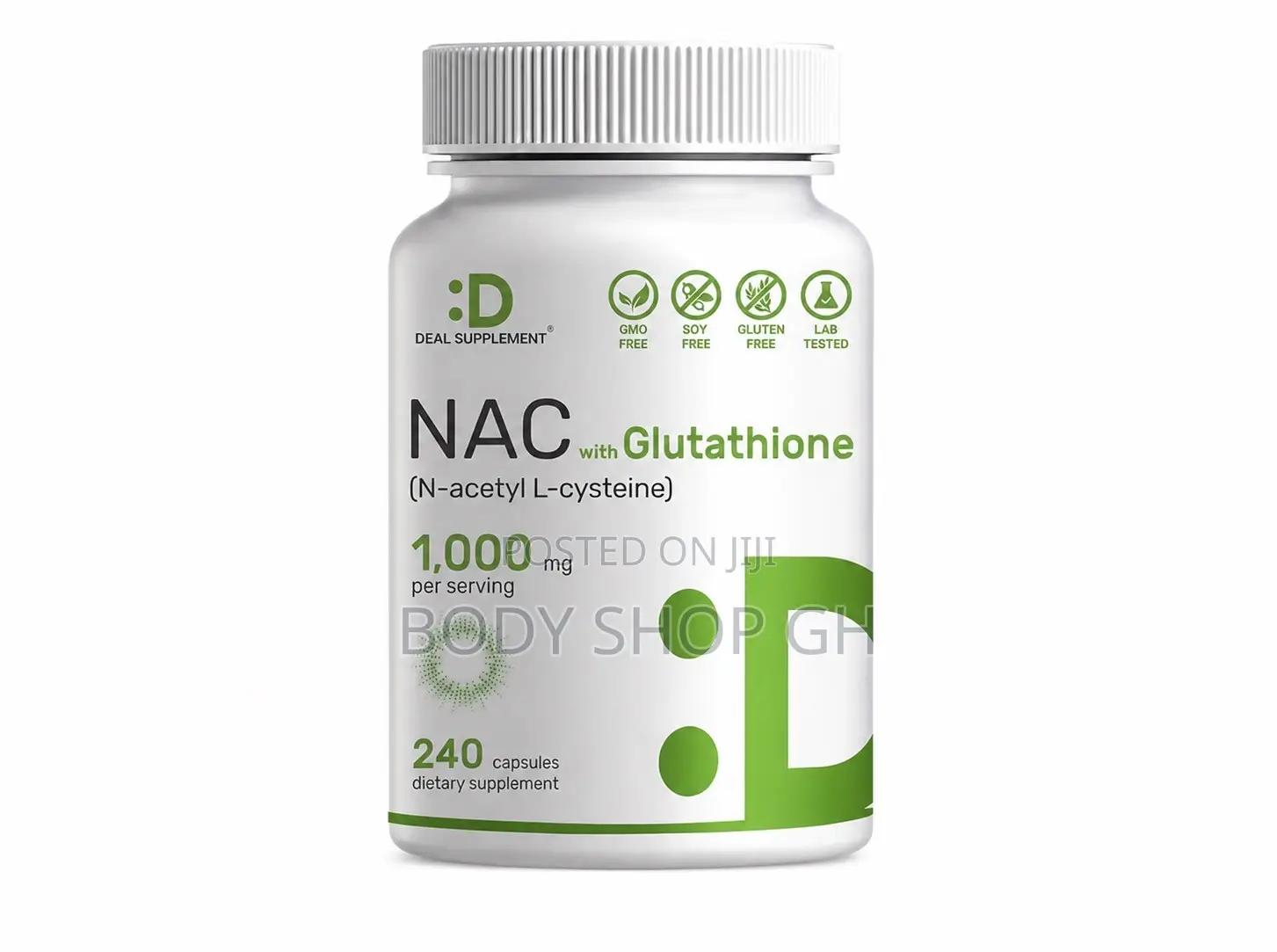 NAC Supplement (N-Acetyl Cysteine) 1,000mg - 240 Capsules