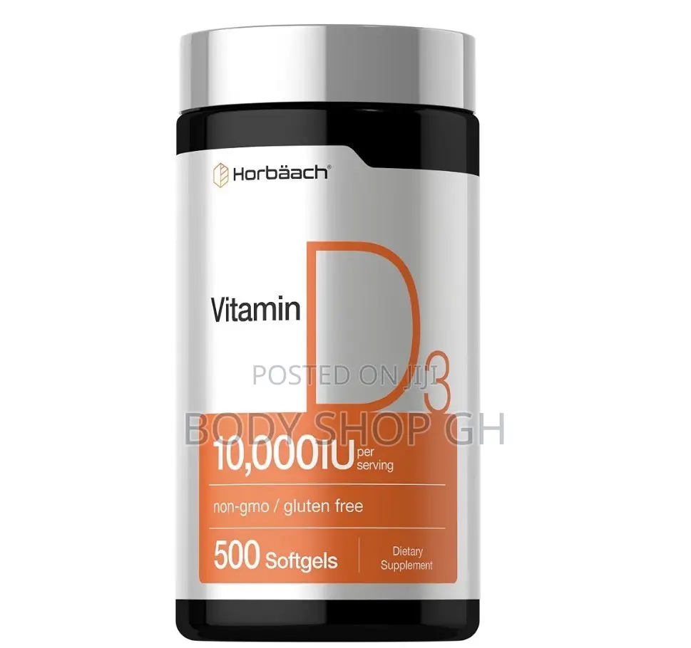 Horbäach Vitamin D3 10000 IU | 500 Softgels | 250mcg