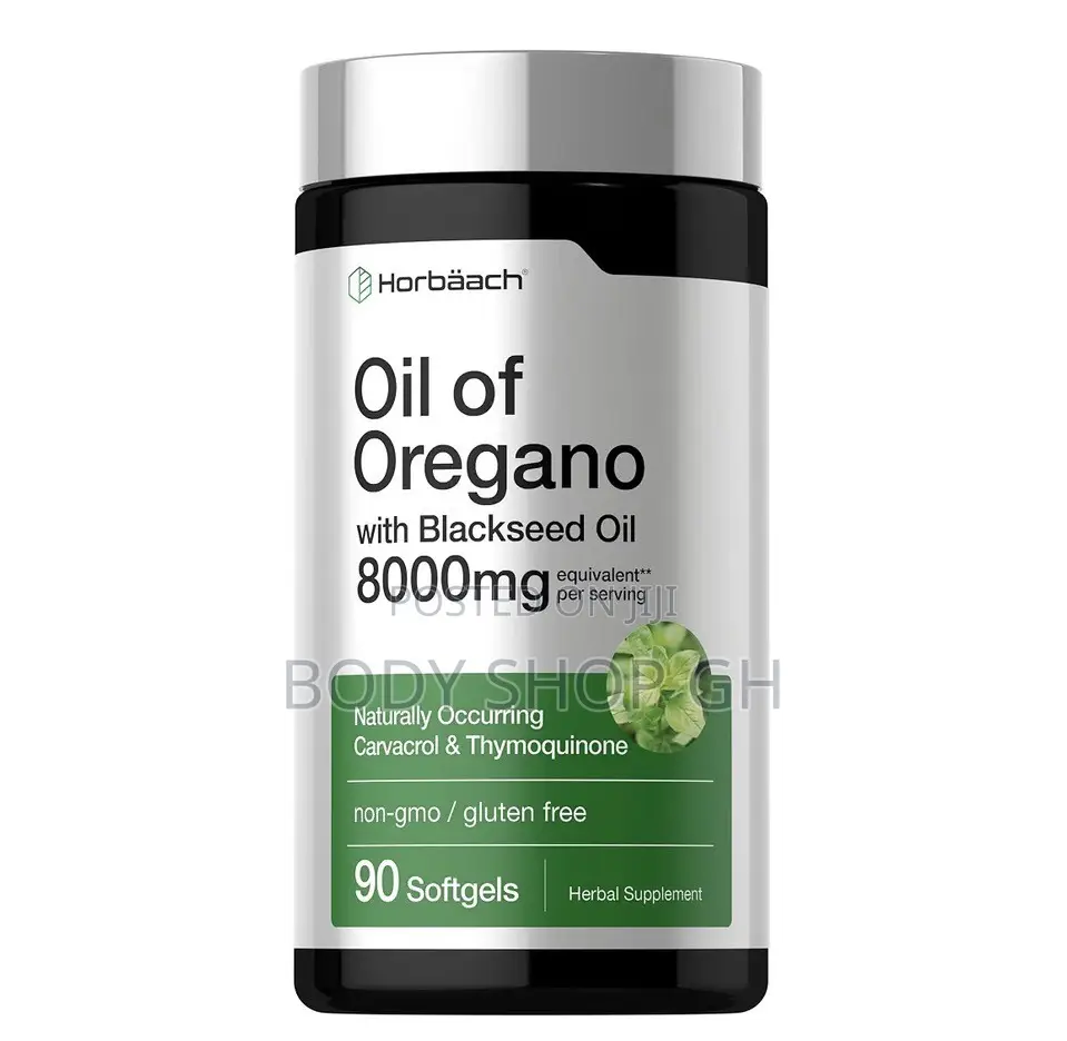 Horbäach Oil of Oregano With Blackseed Oil Softgels | 90 Pills
