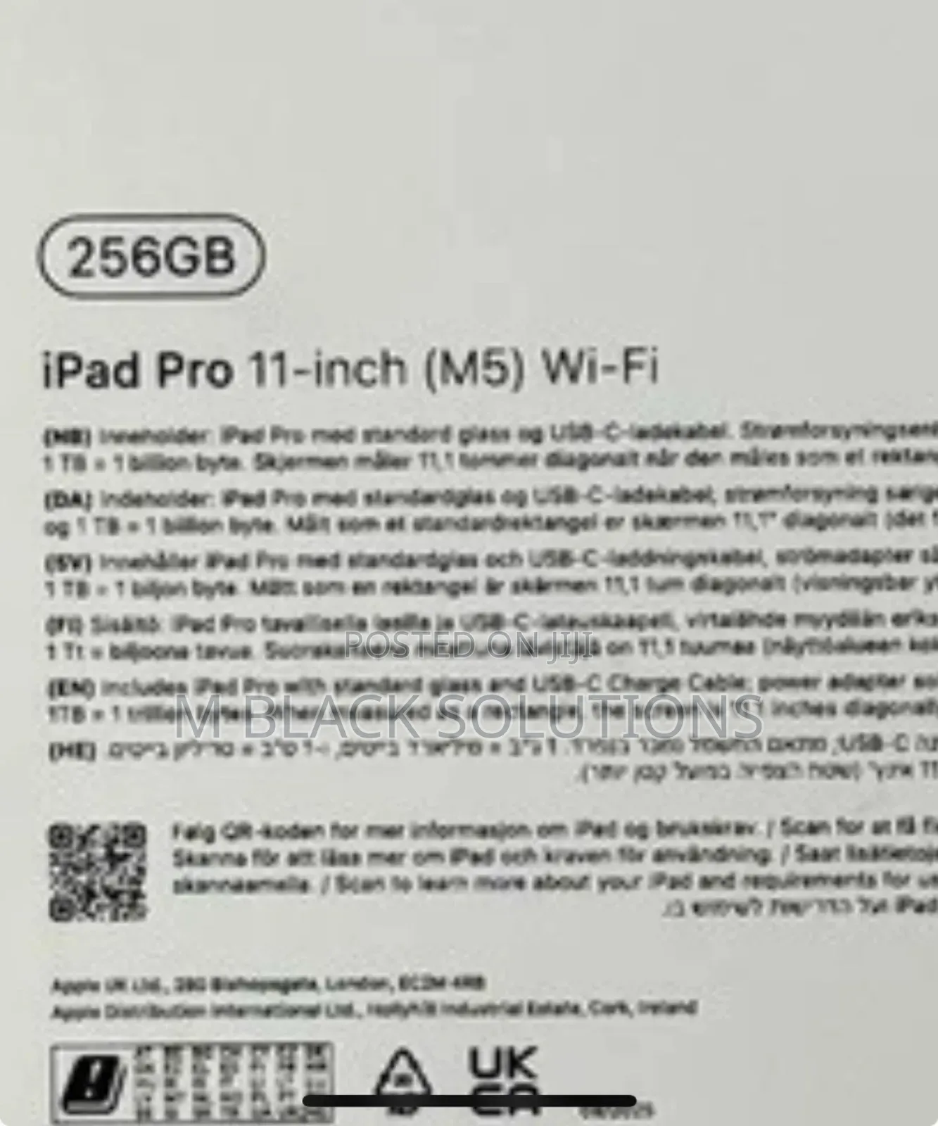 New Apple iPad Pro 11 (2025) 256 GB Gray