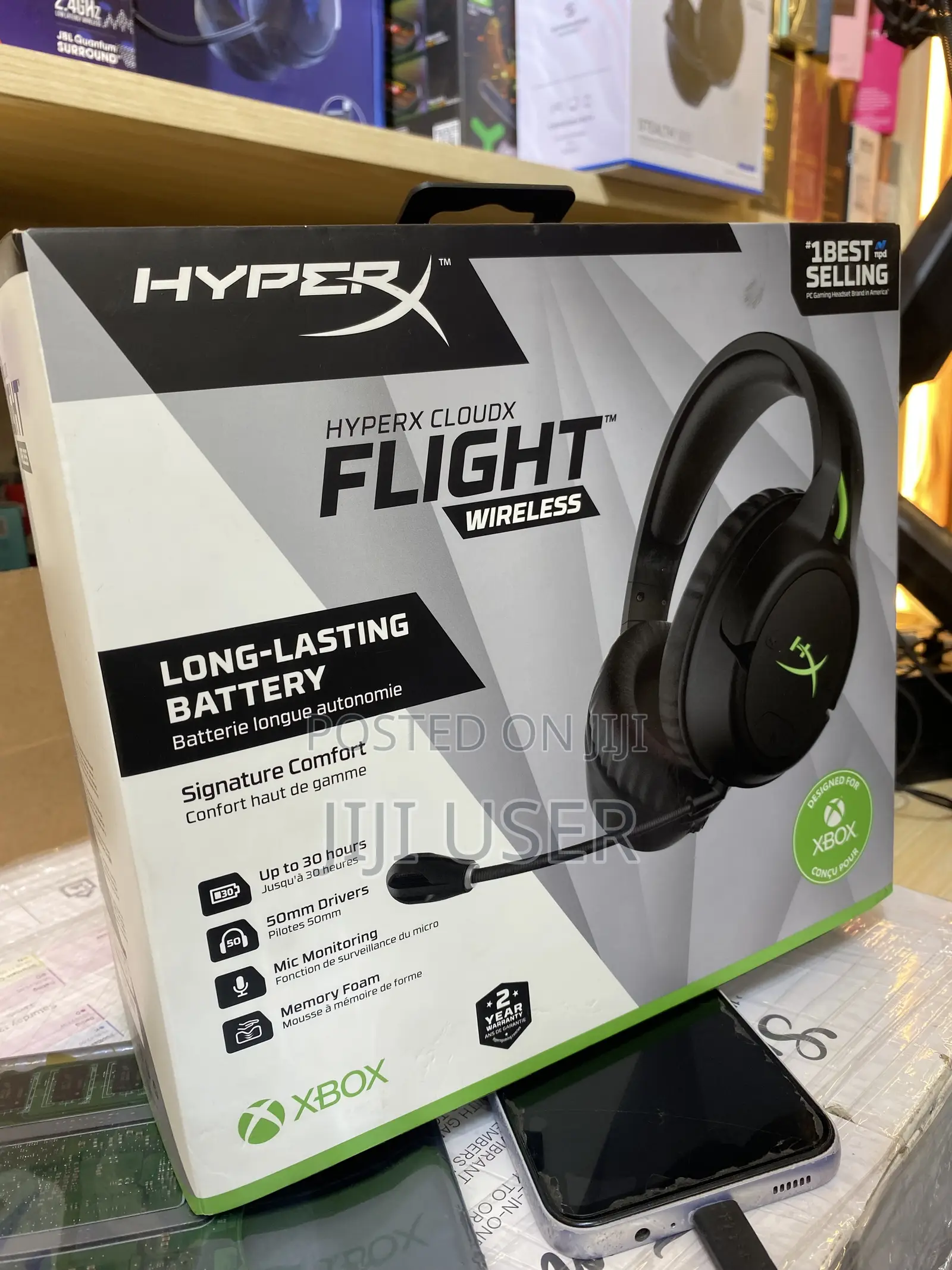 HyperX CloudX Flight Wireless Official Xbox Gaming Headset