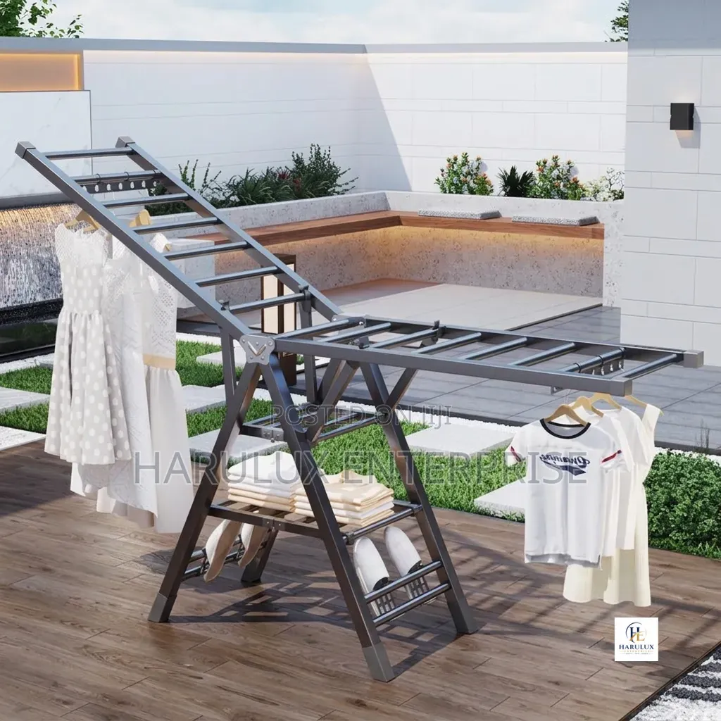 Heavy Duty Clothes Drying Rack 160x47cm Foldable Steel Laundry Rack