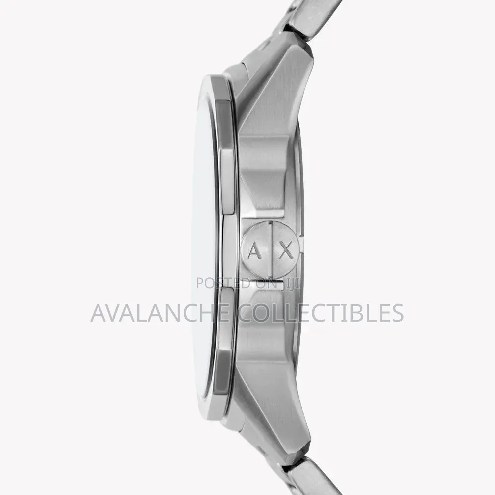 Armani Exchange Silver Tone Chronograph Gent's Watch 43mm Case Size.