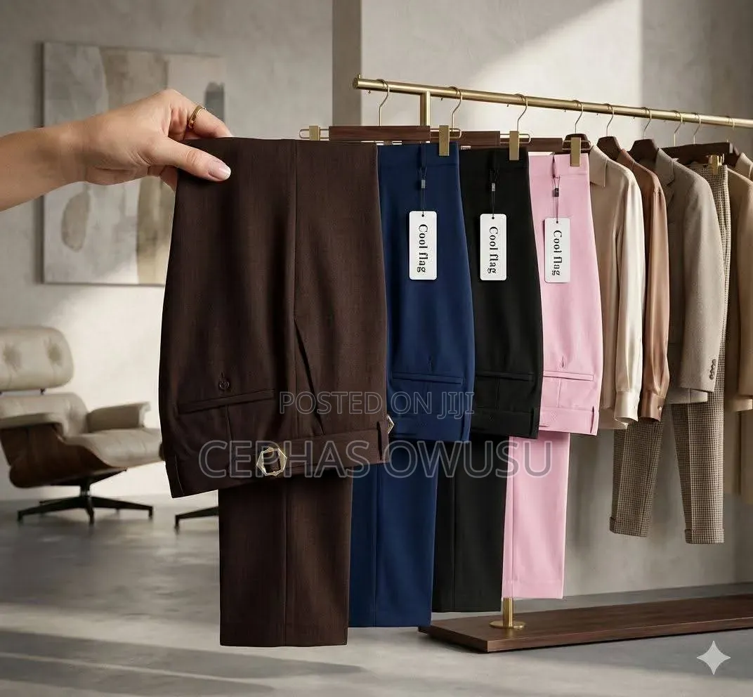 Beltless Material Trousers