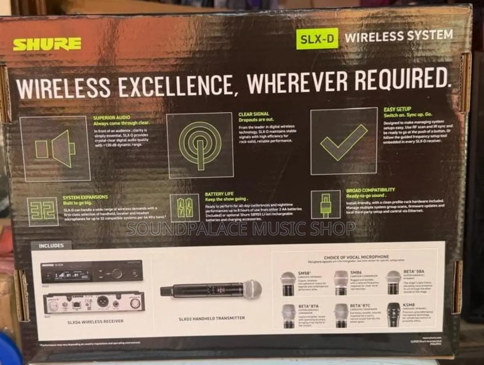 Shure SLXD2 Single Wireless Microphone With Beta 58A Mic Capsule