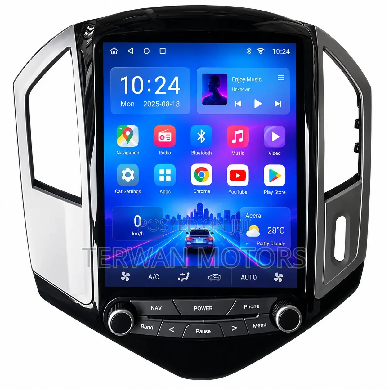 Tesla-Style Android Screen for Chevrolet Cruze 2015 to 2016