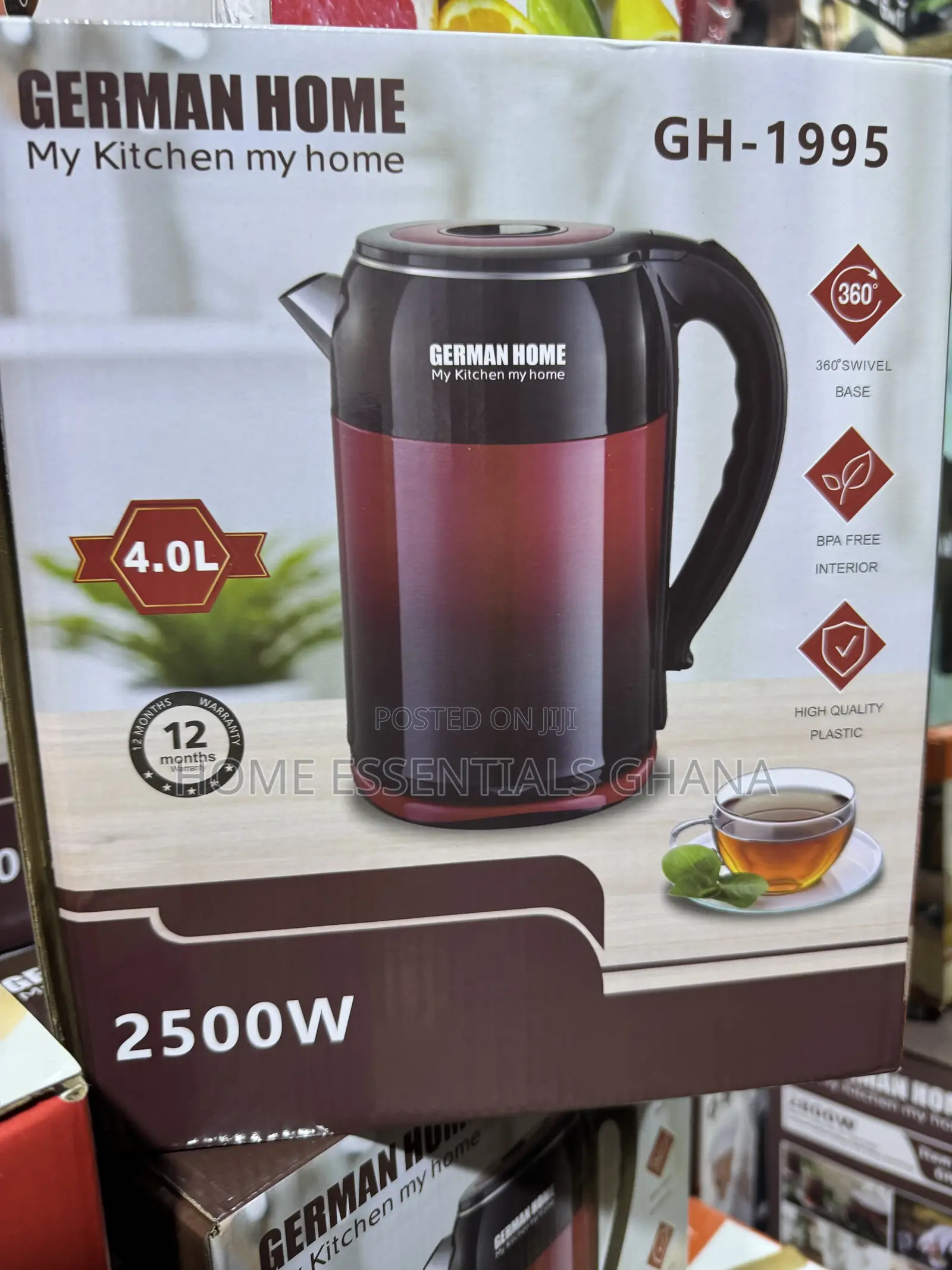 Hoffman 4 Liters Electric Kettle – Fast Heating Large Capacity