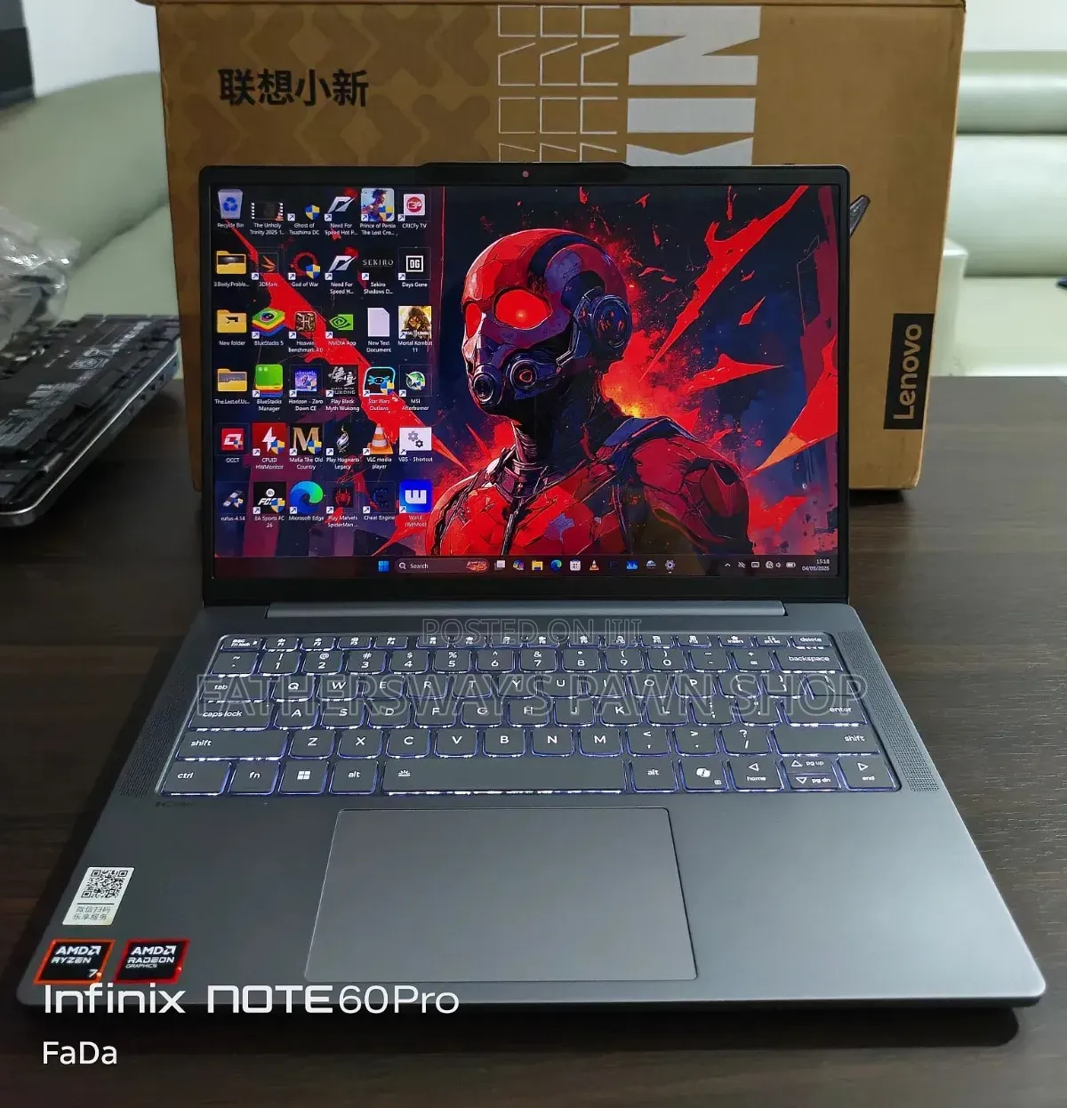 New Laptop Lenovo 16GB AMD Ryzen 7 SSD 1T