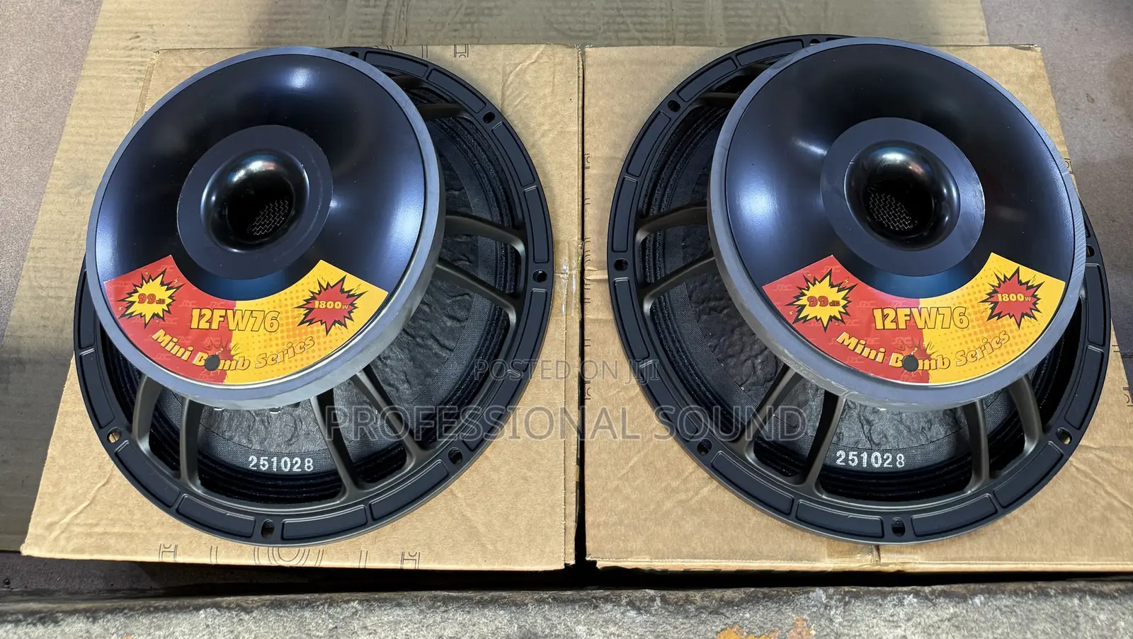 Jac 12-Inch 1800W Line Array Bomb Series Naked Speakers