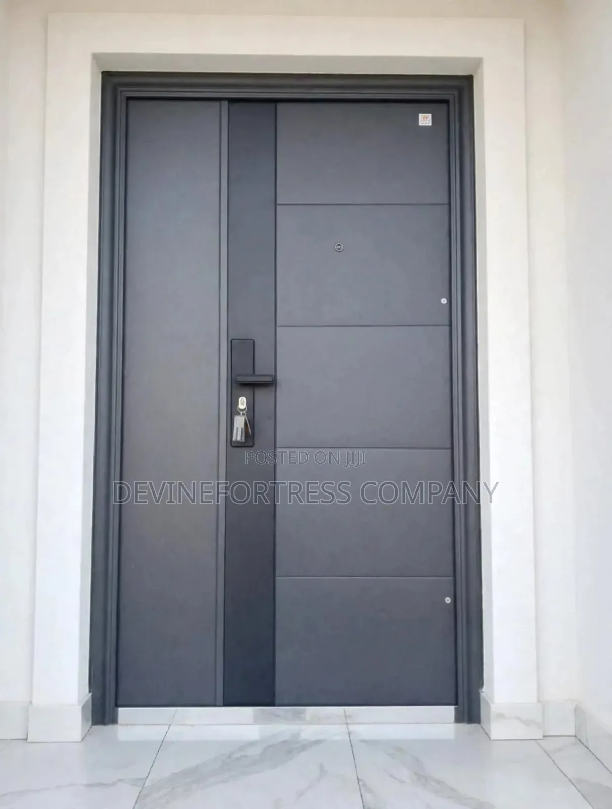 High Quality Gray 11⁄2 Paladin Door 🚪 for All Weather Black