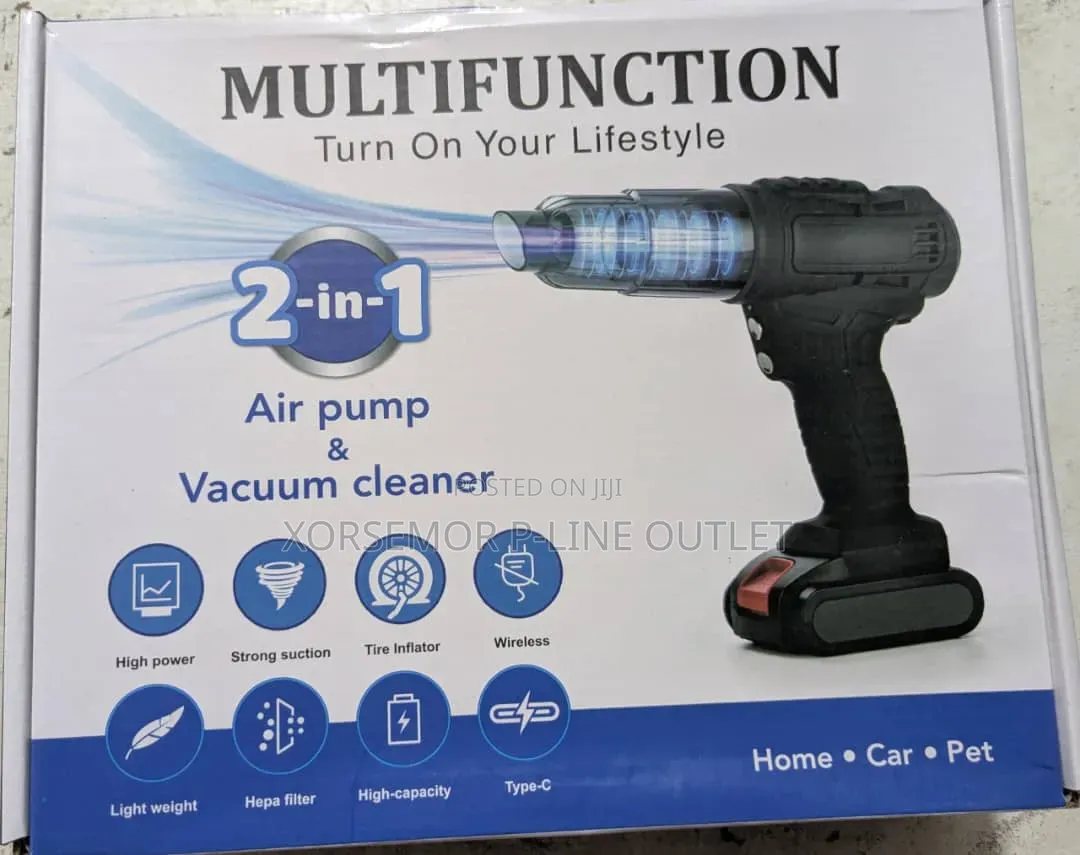 Powerful 2-in-1 Vacuum Cleaner Air Pump, Cordless, Blower