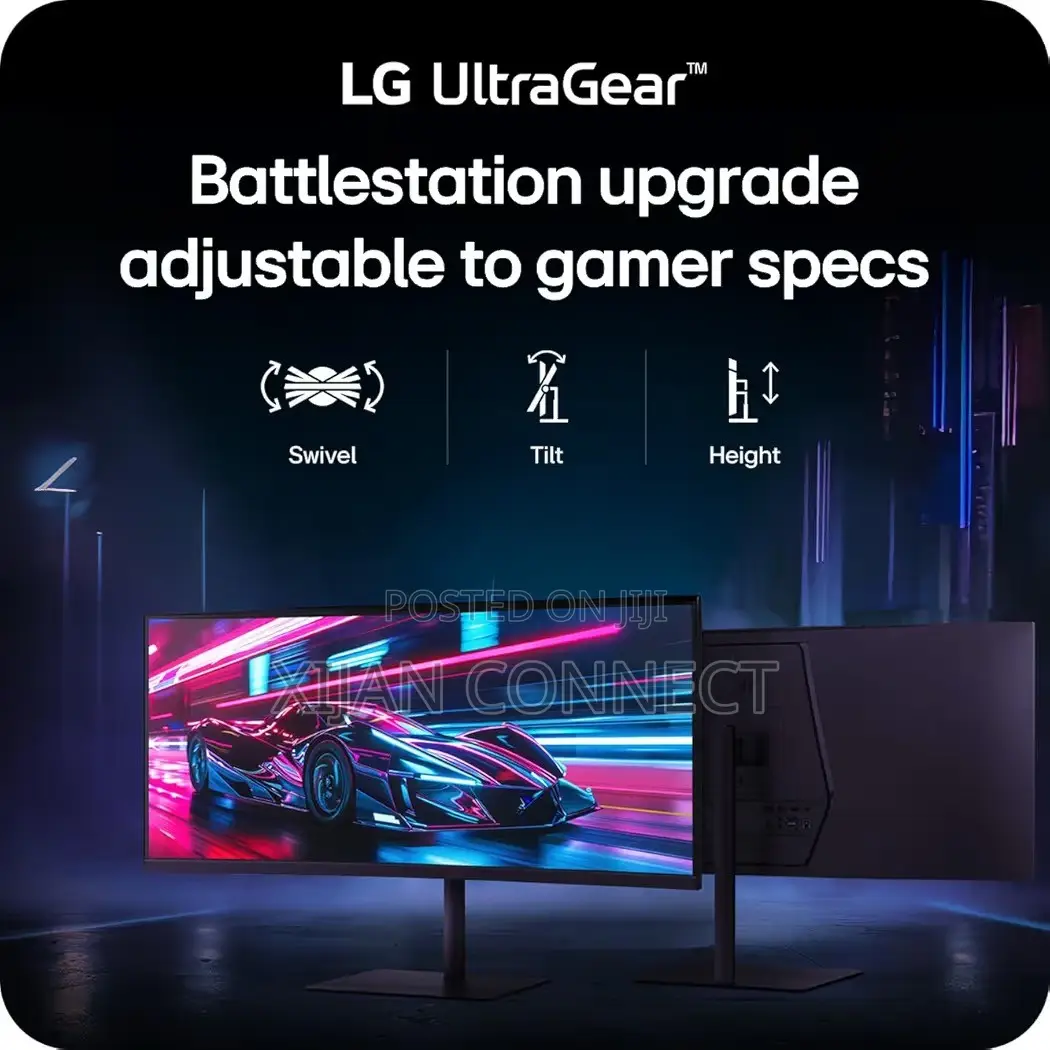 LG 34” UltraGear Curved Gaming Monitor, 240Hz, With Built-in Speaker.