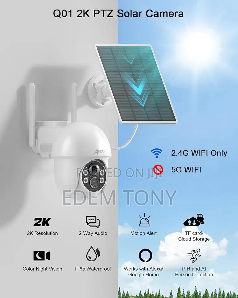 ANRAN Solar-Powered Wireless Security Camera Box