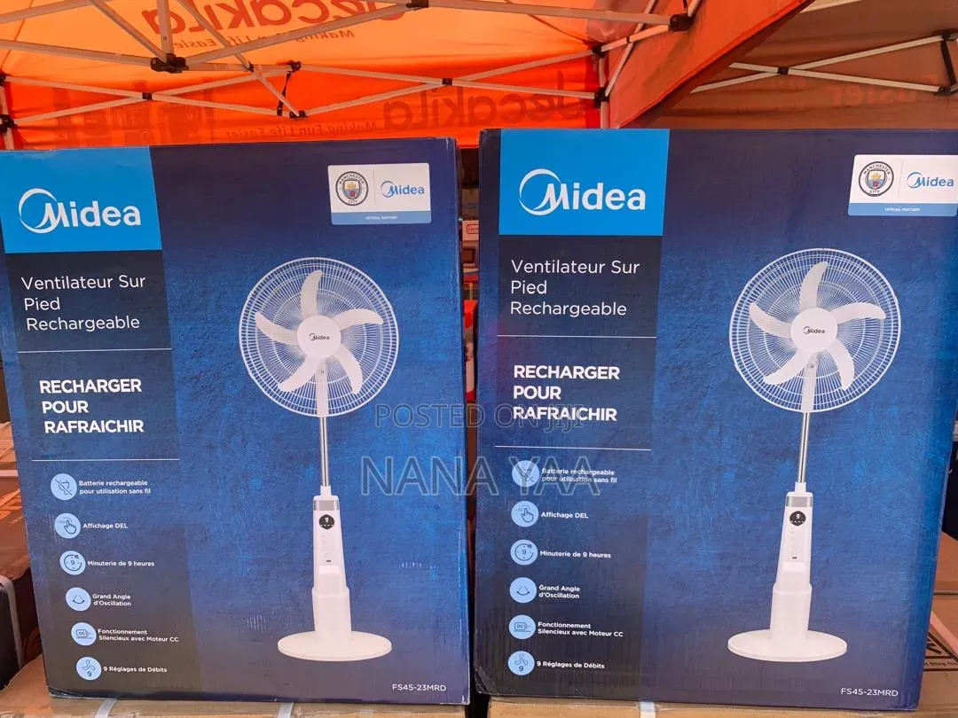Midea Quality Rechargeable Standing Fan 18inch