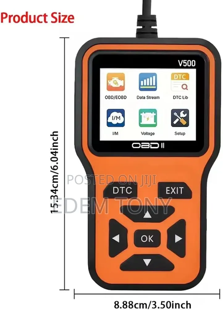 V500 OBD2 Scanner Diagnostic Tool,Code Reader Battery Voltage Tester