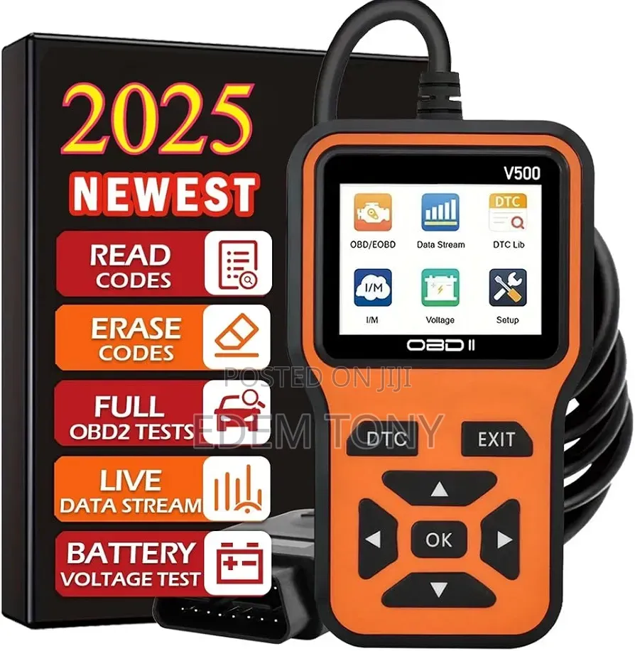 V500 OBD2 Scanner Diagnostic Tool,Code Reader Battery Voltage Tester