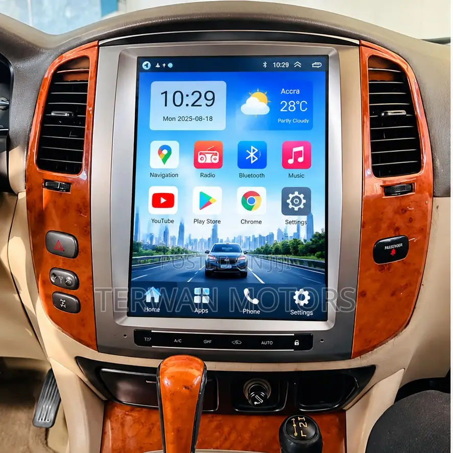 Tesla-Style Android Screen for Toyota Land Cruiser 100
