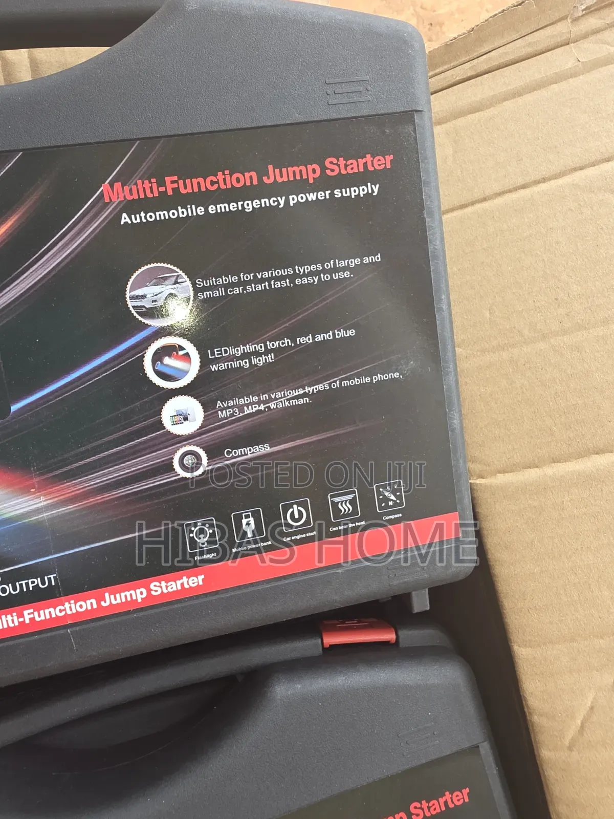 High Power Multi-Function Jump Starter Anti Charge Build in LED 4USB