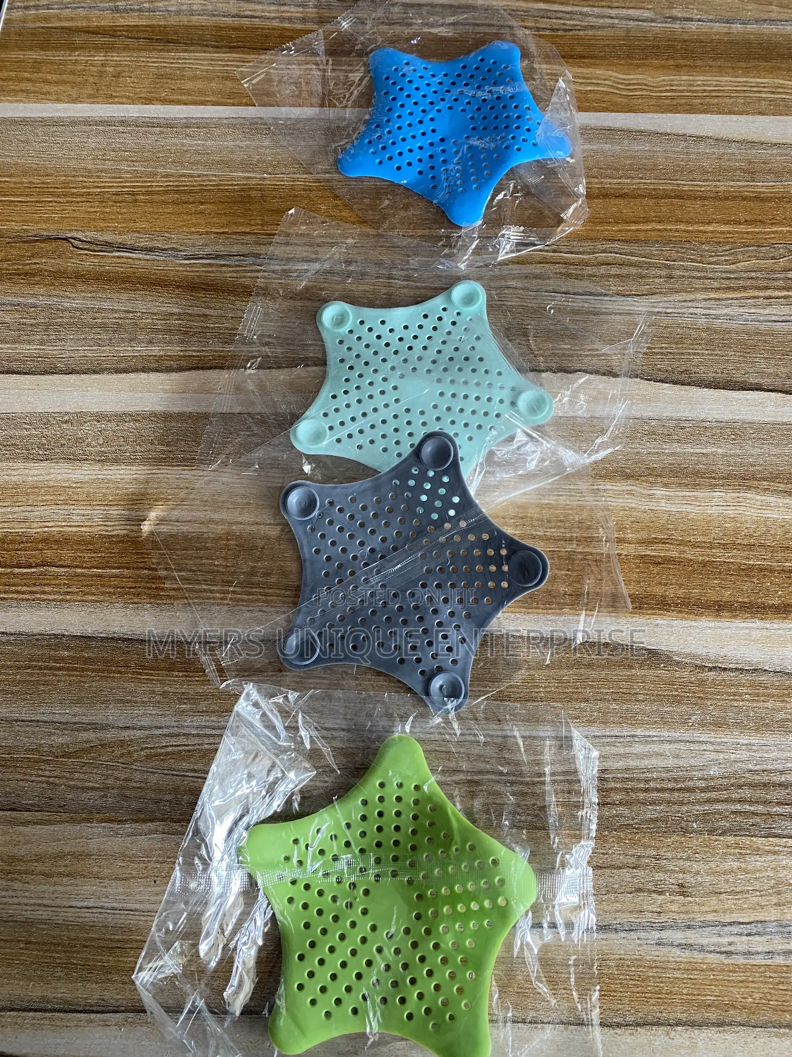 5pcs Silicone Shower Drain Cover - Star Hair Stopper Catcher