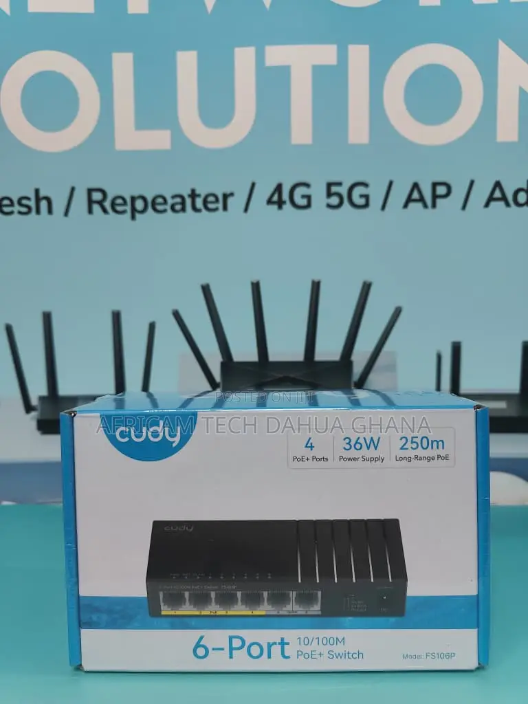 Cudy 6-Port 10/100m PoE+ Switch