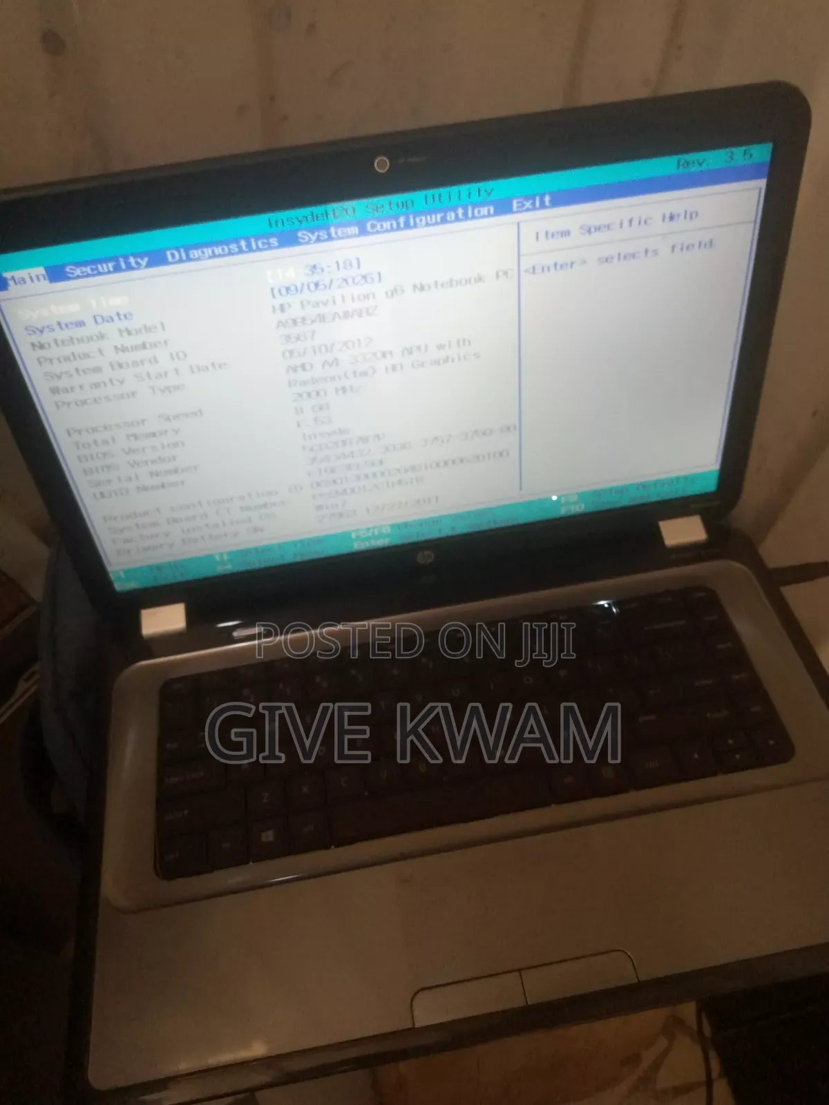 Laptop HP 8GB AMD HDD 500GB