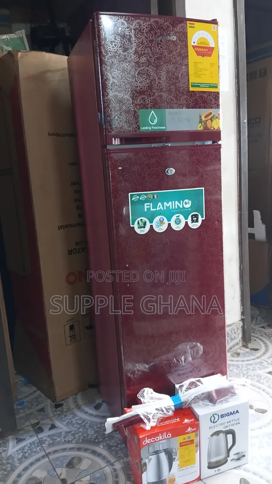Simple Lives Flamino Fridge Plus Free Kettle and Refrigerator