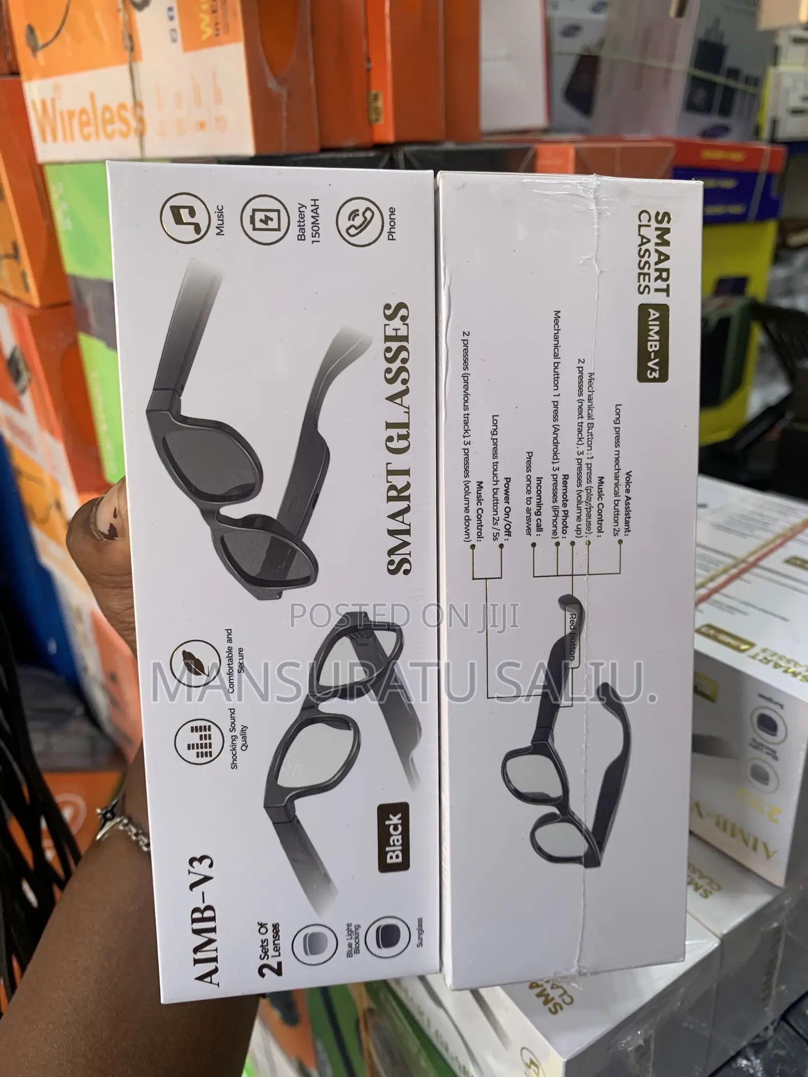 Bluetooth Smart Music Glass for Calls AIMB-v3