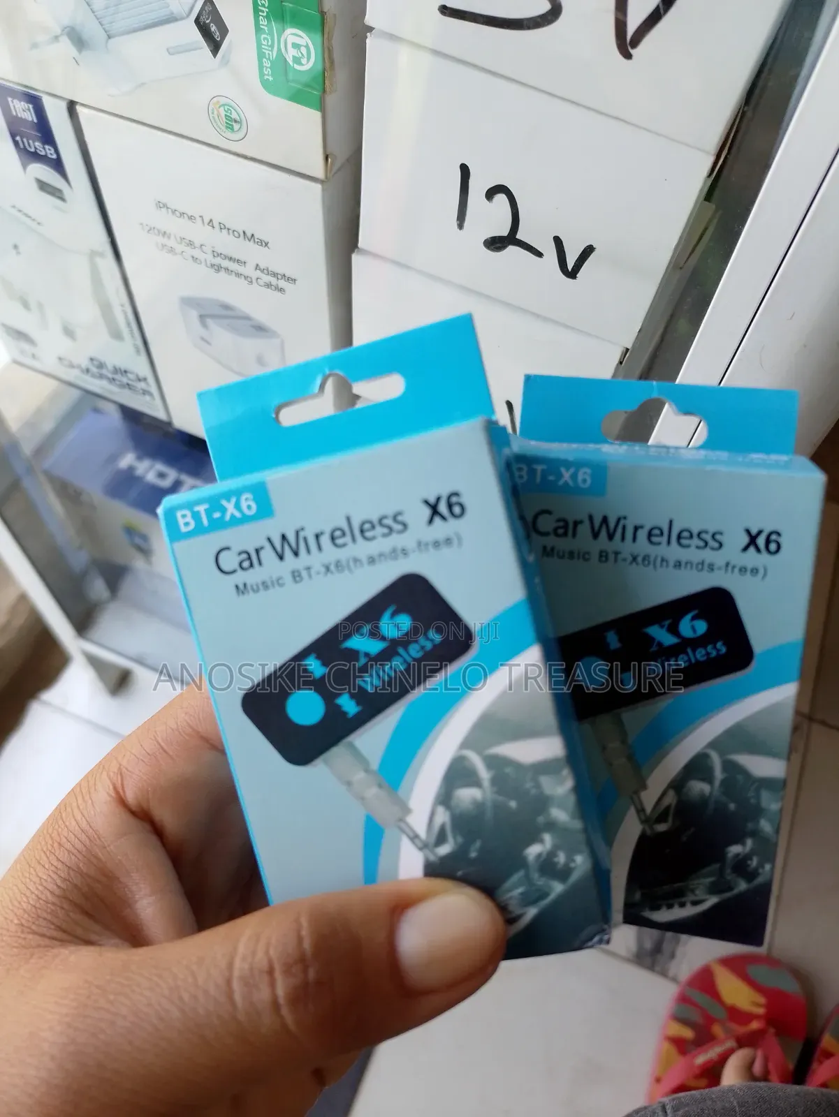 BT-X6 Car Bluetooth Wireless Receiver AUX Hands-Free