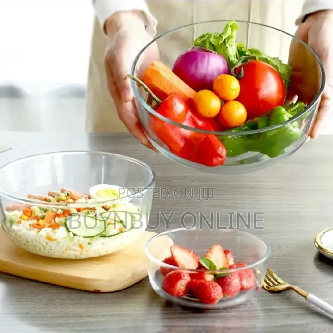 3 PCS Food Glass Bowl Set