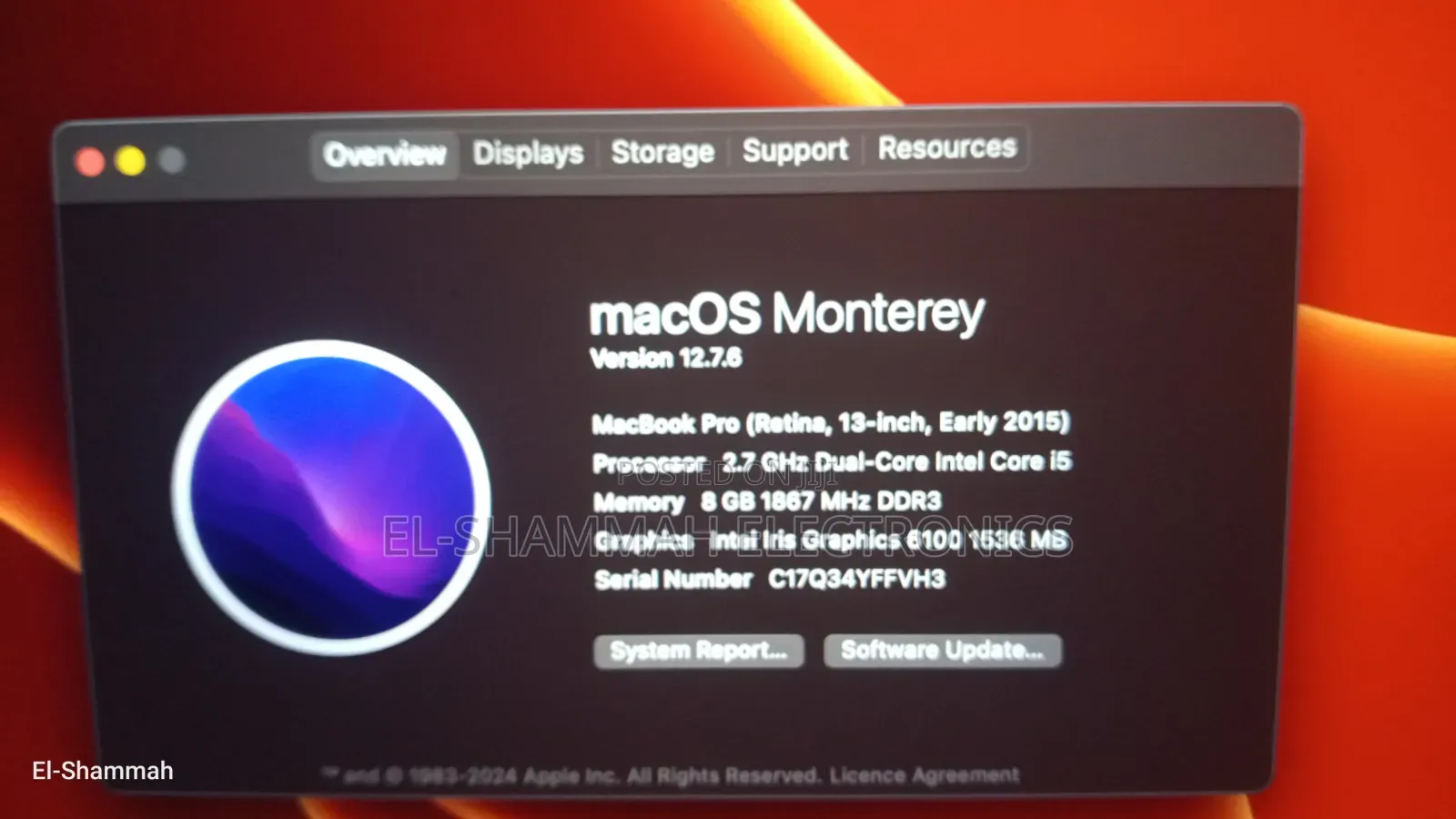 Laptop Apple MacBook Pro 2015 8GB Intel Core i5 SSD 128GB