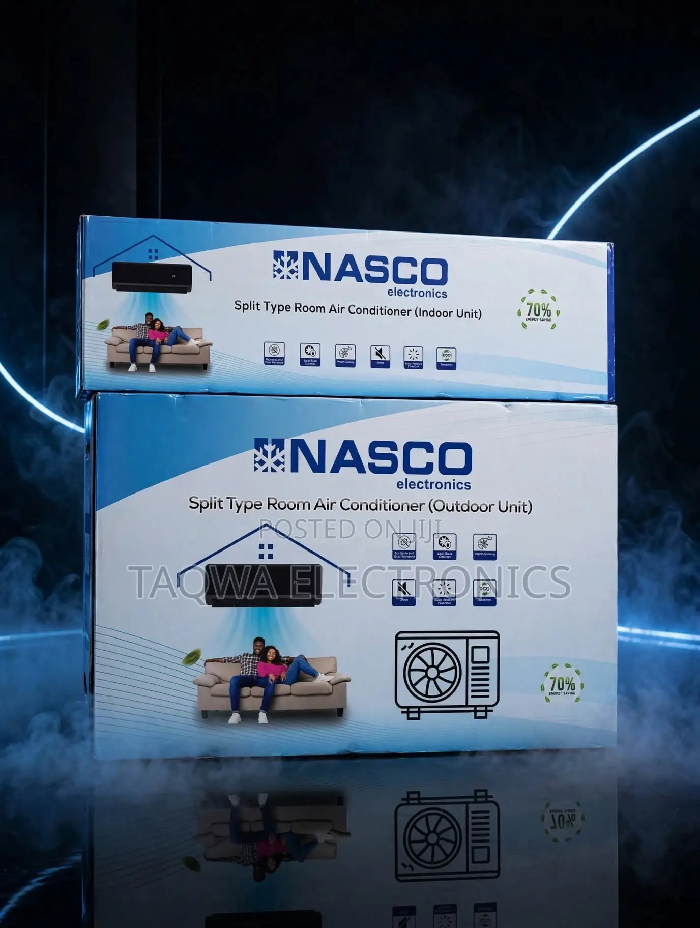 Complete Black Nasco 1.5hp Air Conditioner