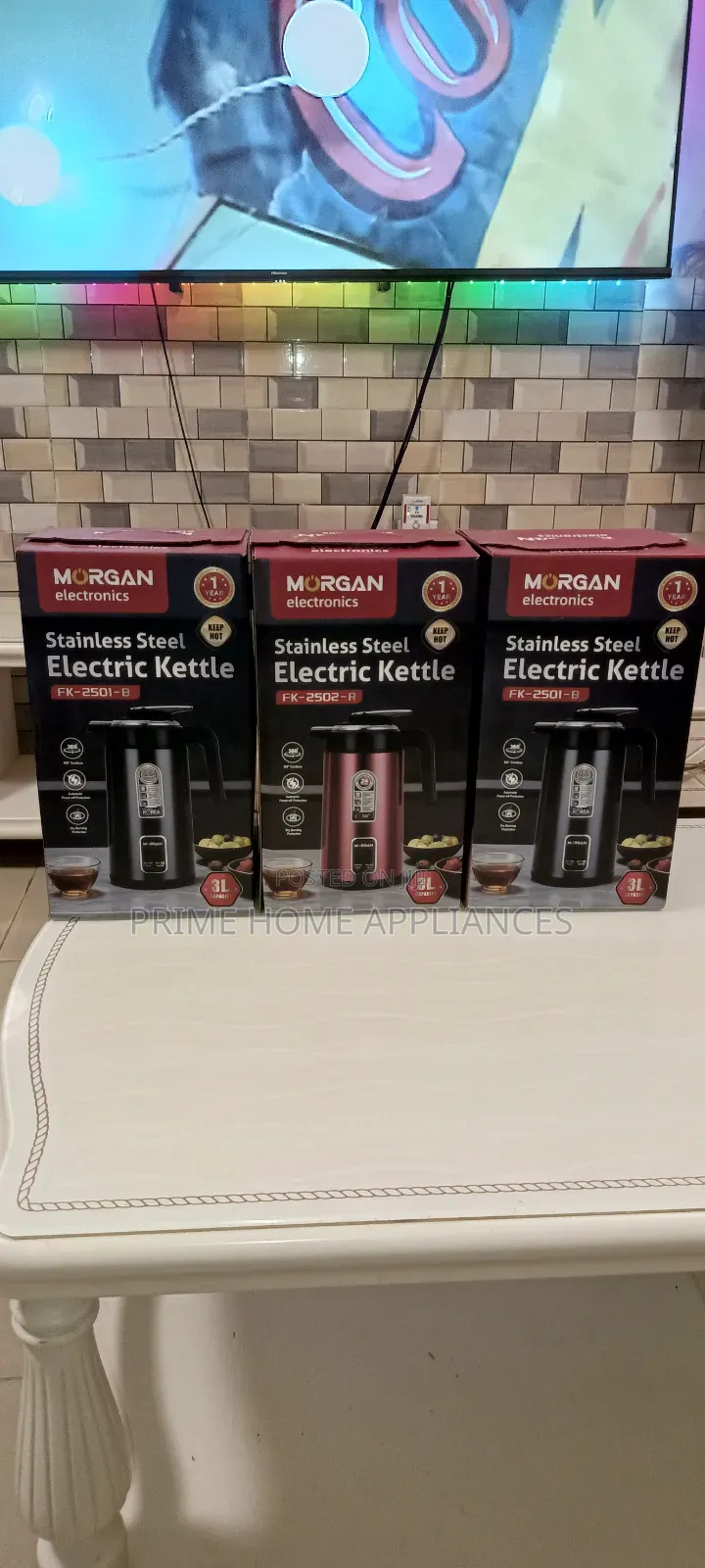 Morgan 3L Stainless Steel Electric Kettle