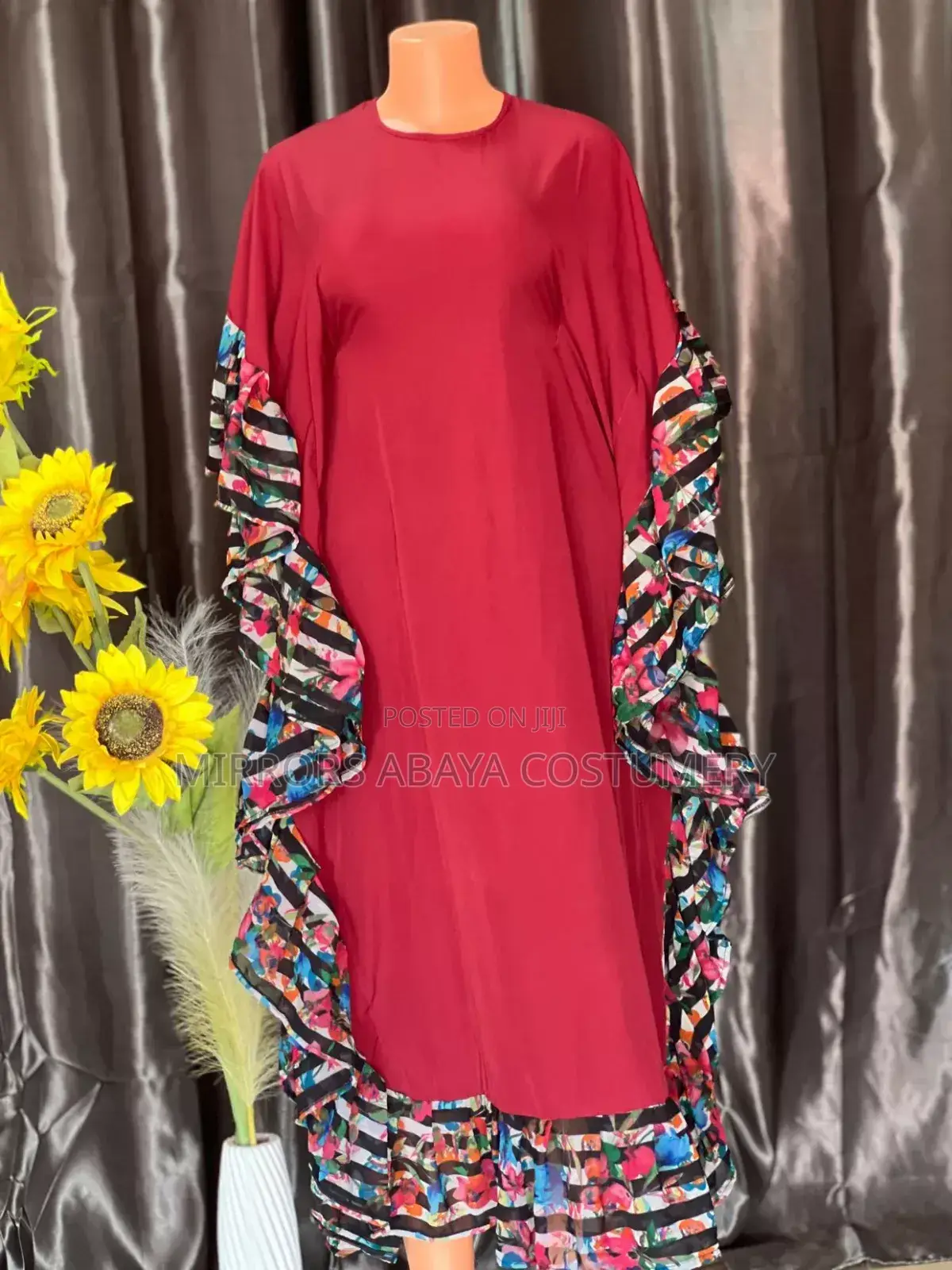 Beautiful Wine Red Bubu Dress