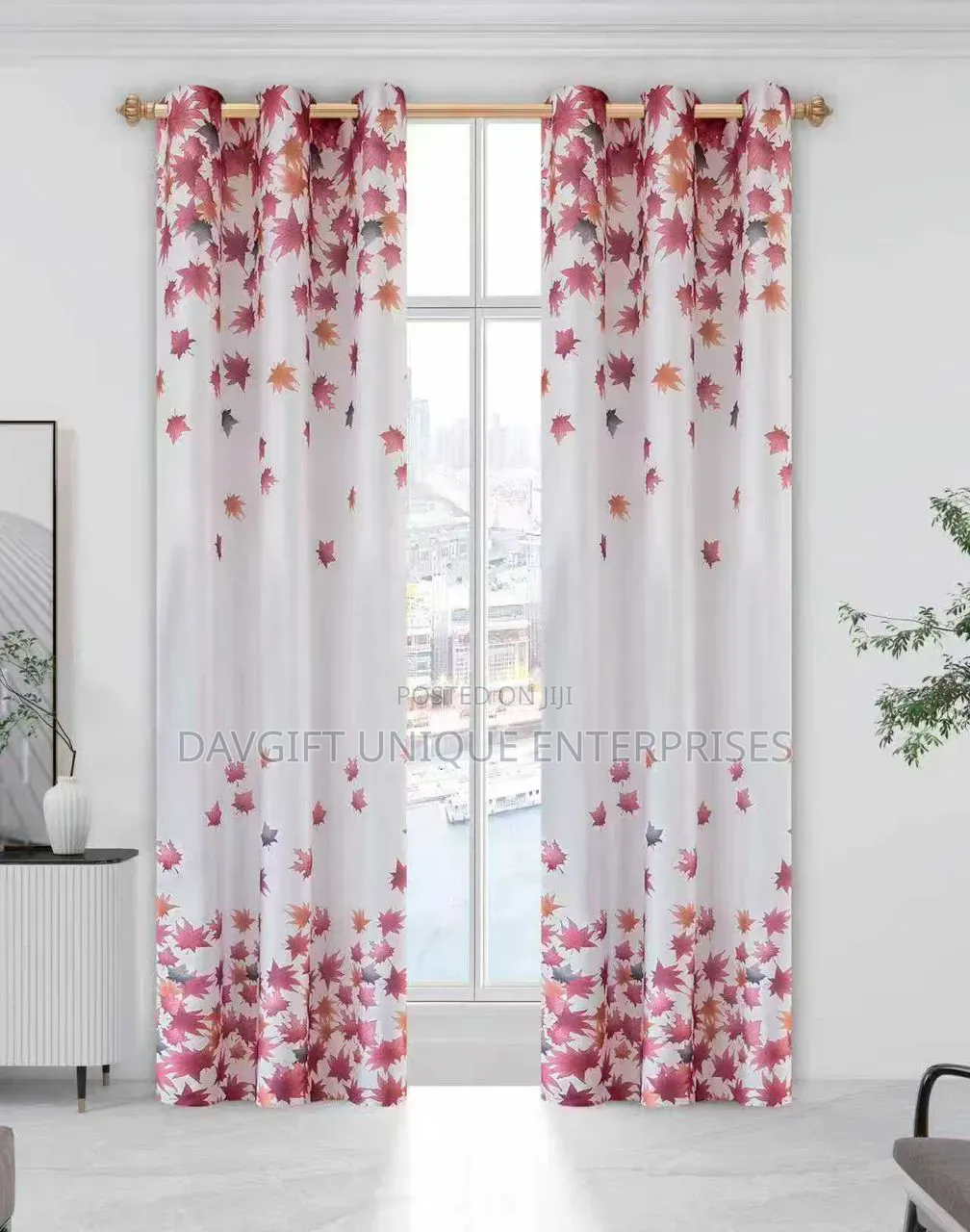 Beautiful 3D Design 2pcs Curtains
