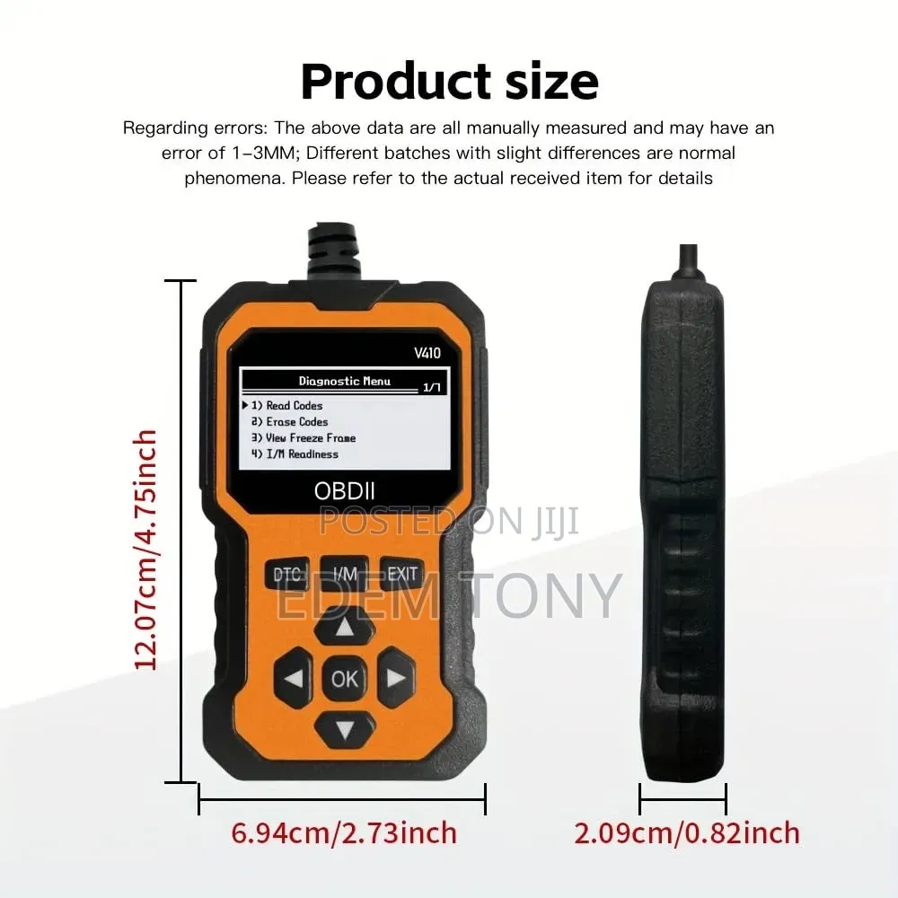OBD2 Scanner Car Diagnostic Tool for All Vehicles Live Data Fix