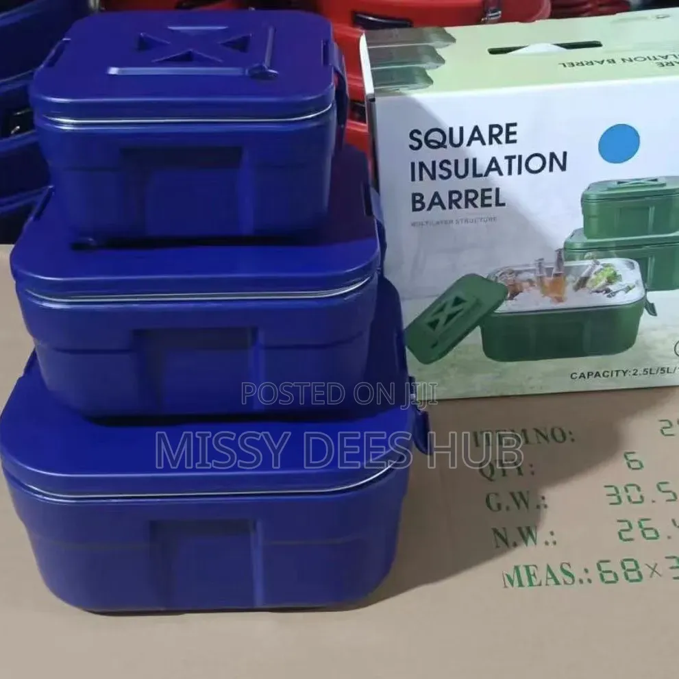 3pcs Square Insulation Barrel Set (2.5L, 5L and 10L)