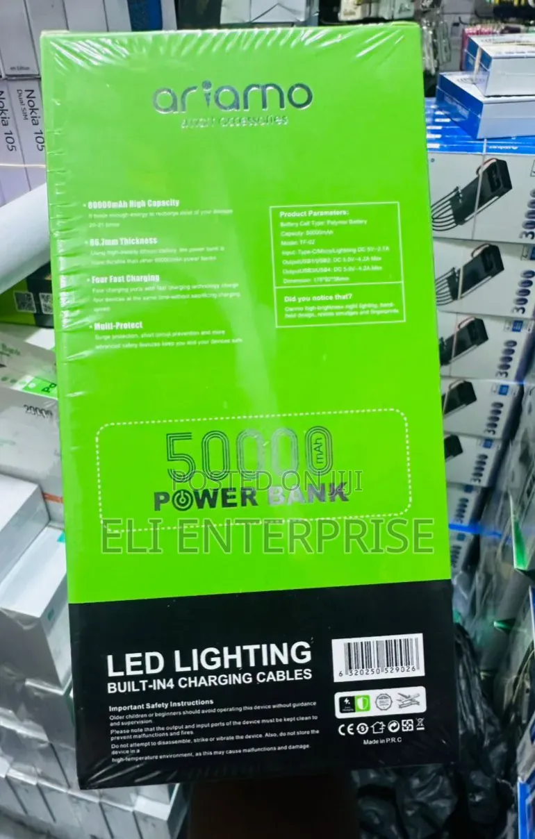 50,000 mAh High-Capacity Power Bank