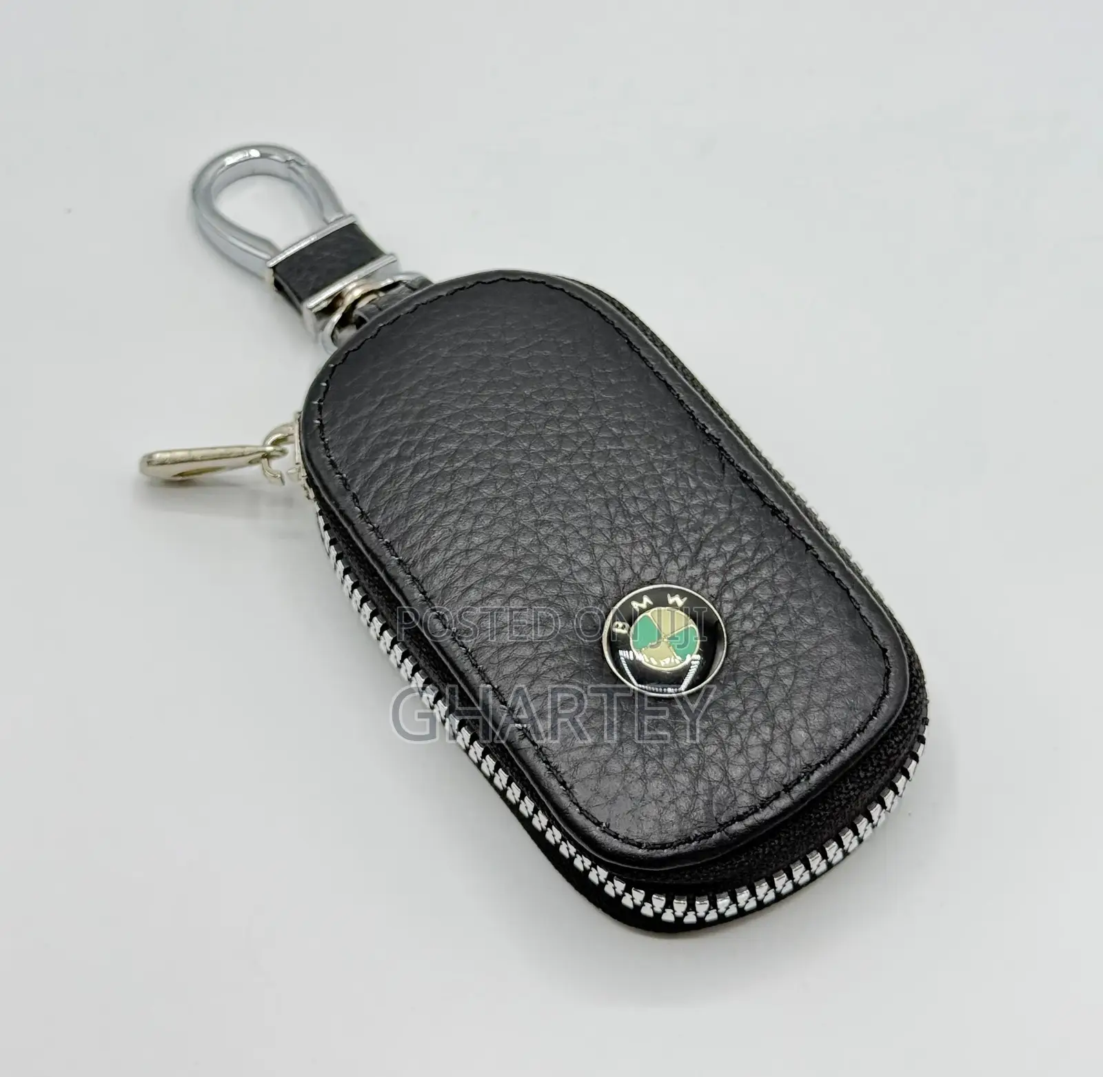 Premium Leather Key Fob Cover With Clip - All Favorite Car Package