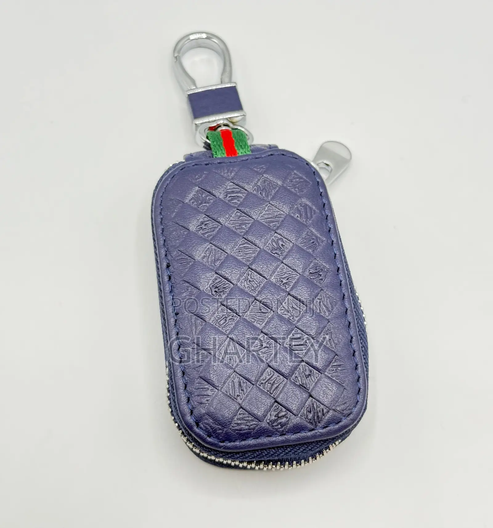 Premium Leather Key Fob Cover With Clip - No Brand