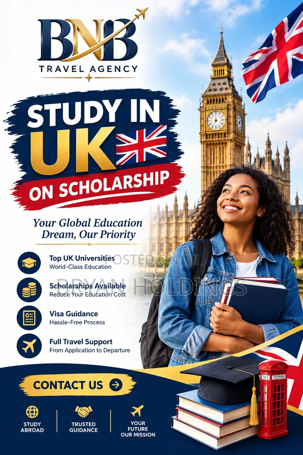 Study in Uk on Scholarship