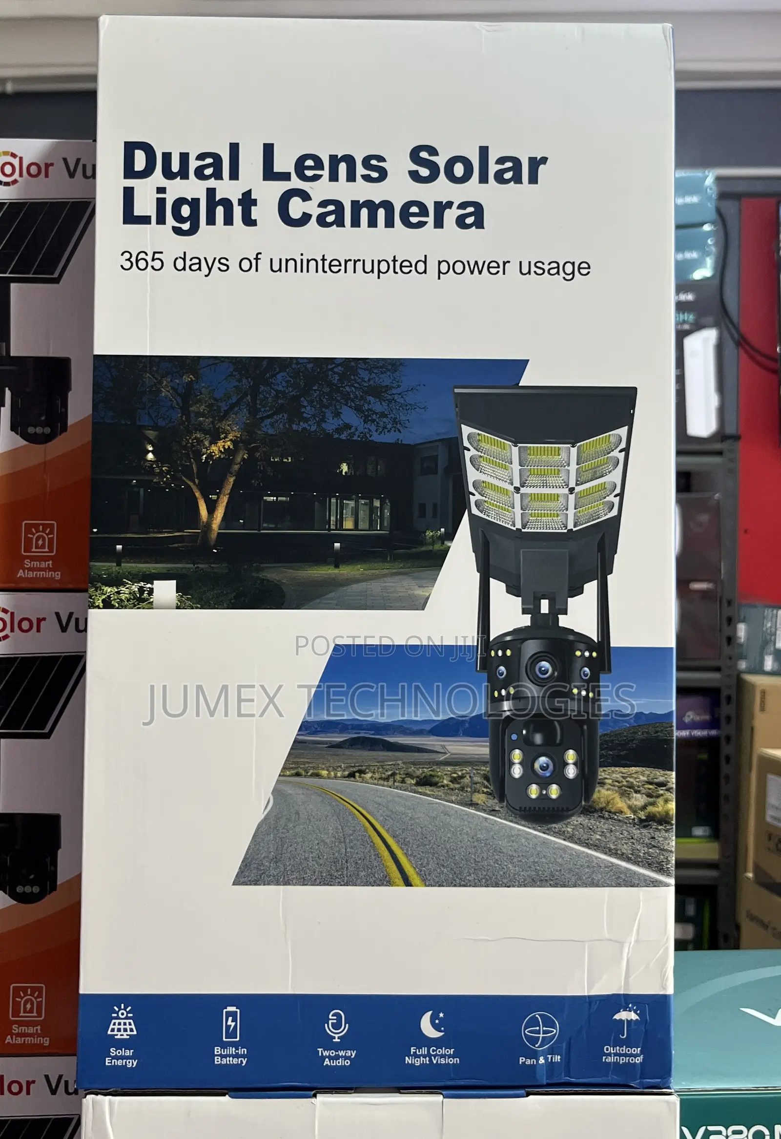 Dual Lens Solar Light Camera 365 Days of Uninterrupted Power Usage