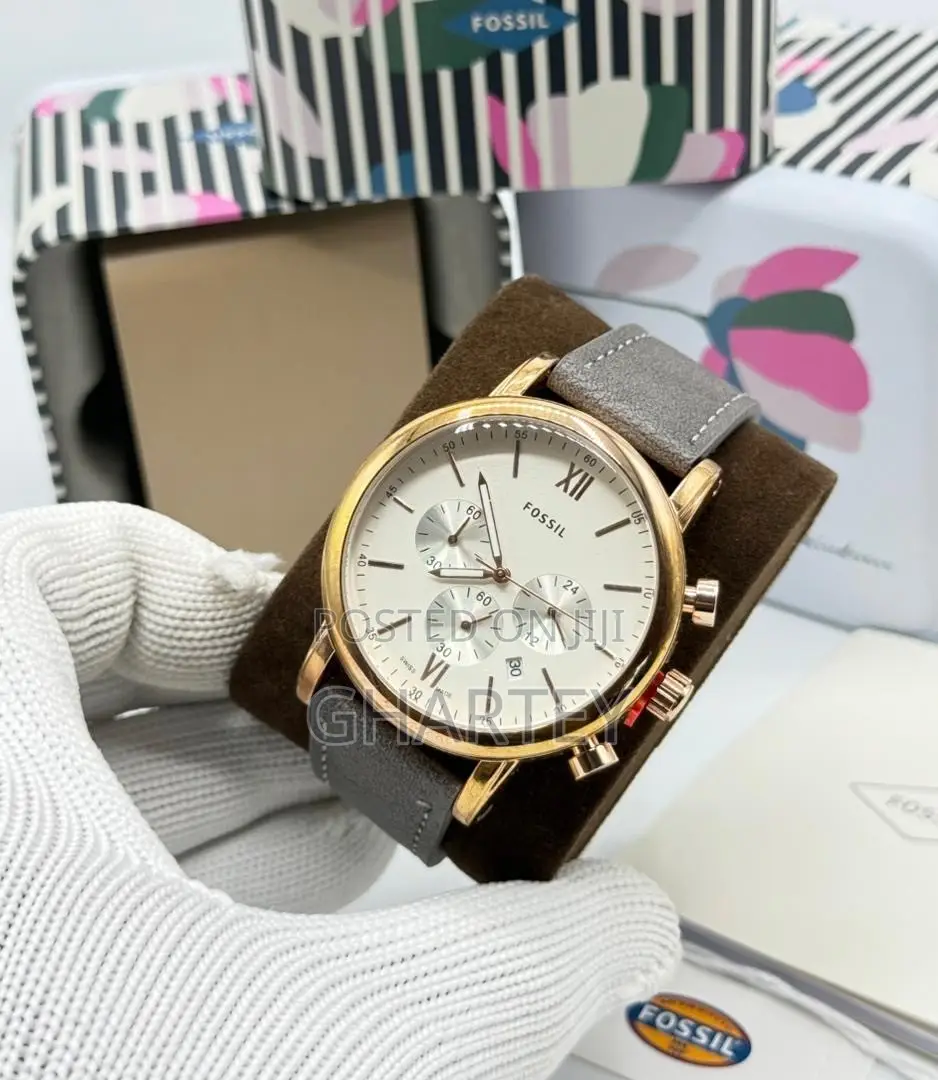 Fossil Chronograph Leather Watch - Quality Genuine Leather Watch