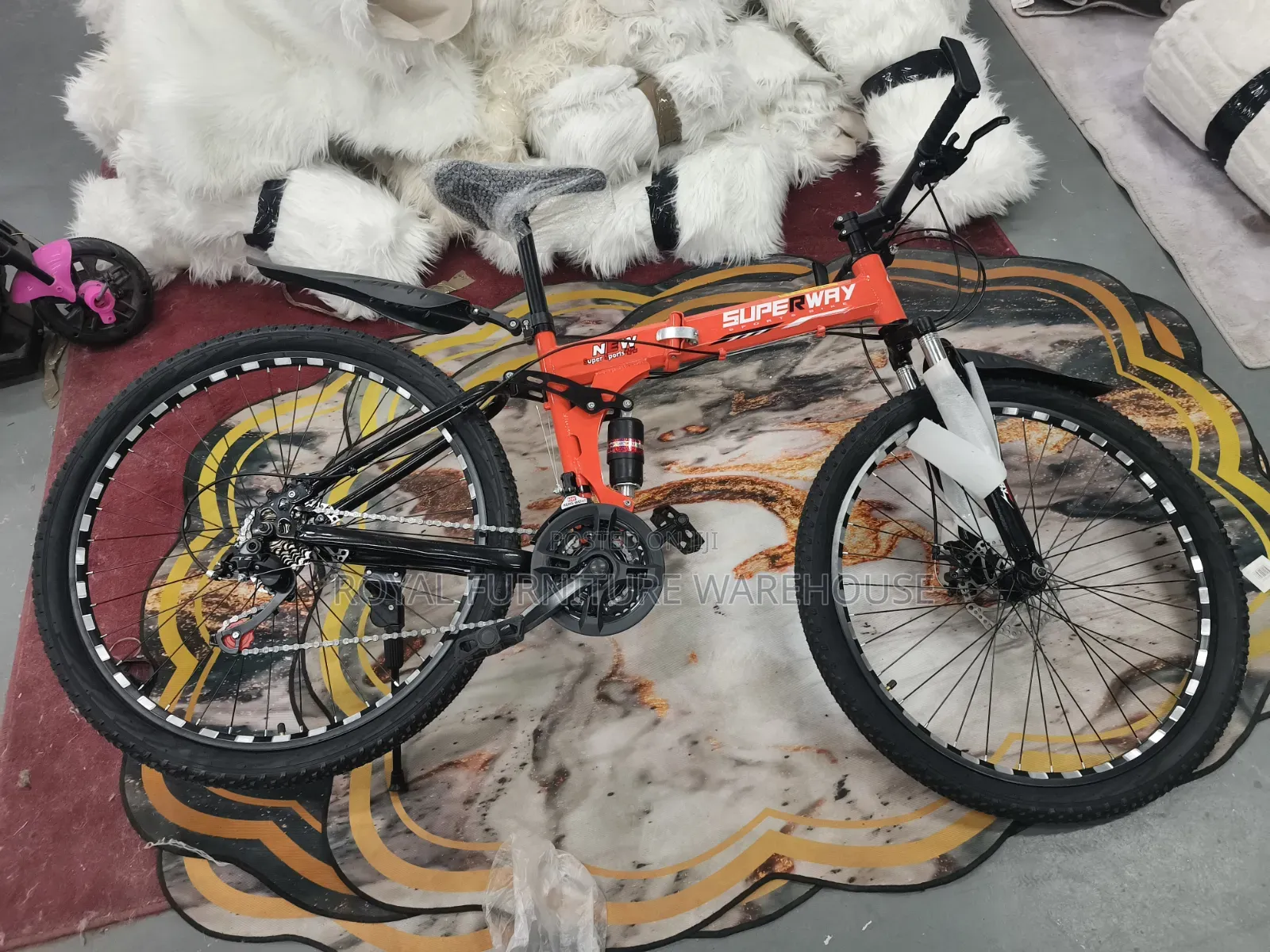 26-Inch Foldable Mountain Bike With Dual Suspension and Disc Brakes.