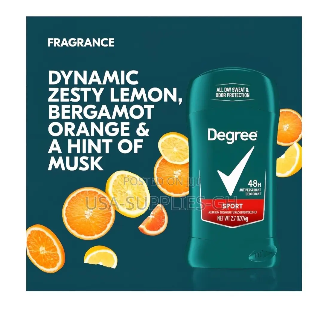 Men's Degree 48-Hour Antiperspirant Deodorant Sport 2.7 Oz From USA