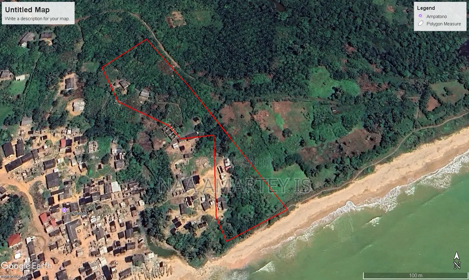 3.58 Acres Beachfront Land for Sale – Kanfrakrom, Western Region