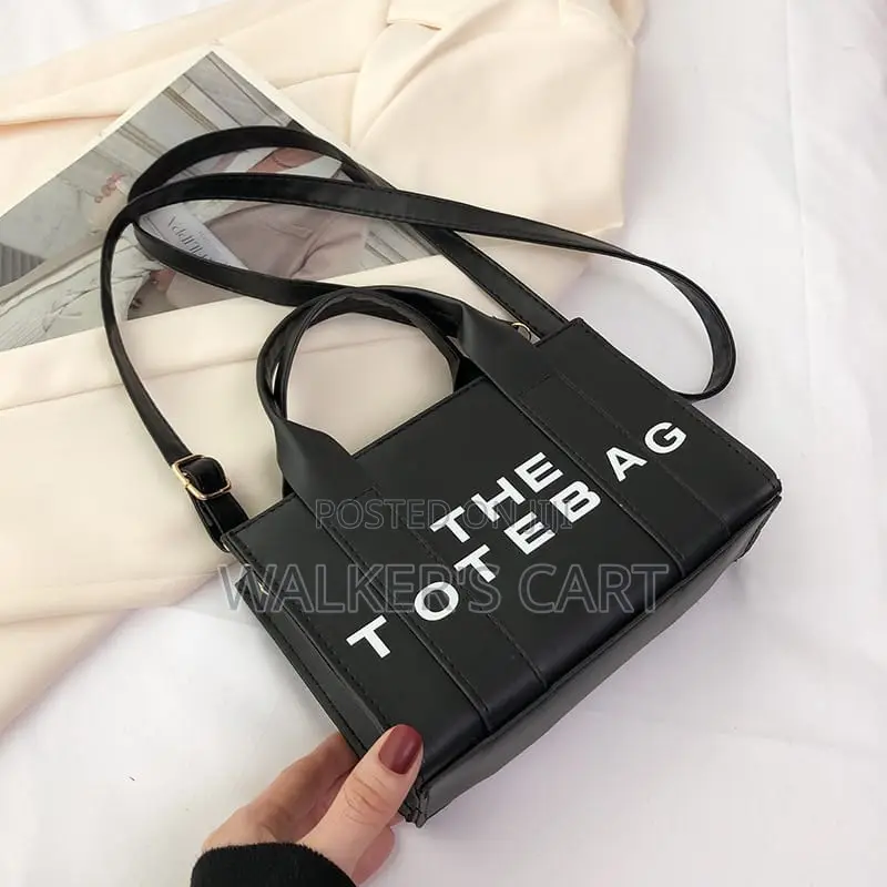 Women's Canvas Letter Print Mini Tote Bag