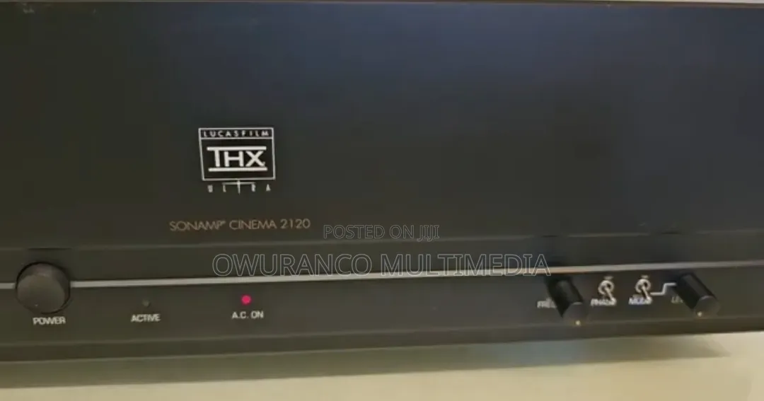 Sonance Sonamp Cinema 2120 High-Power Amplifier Connected to Hi-Fi SP