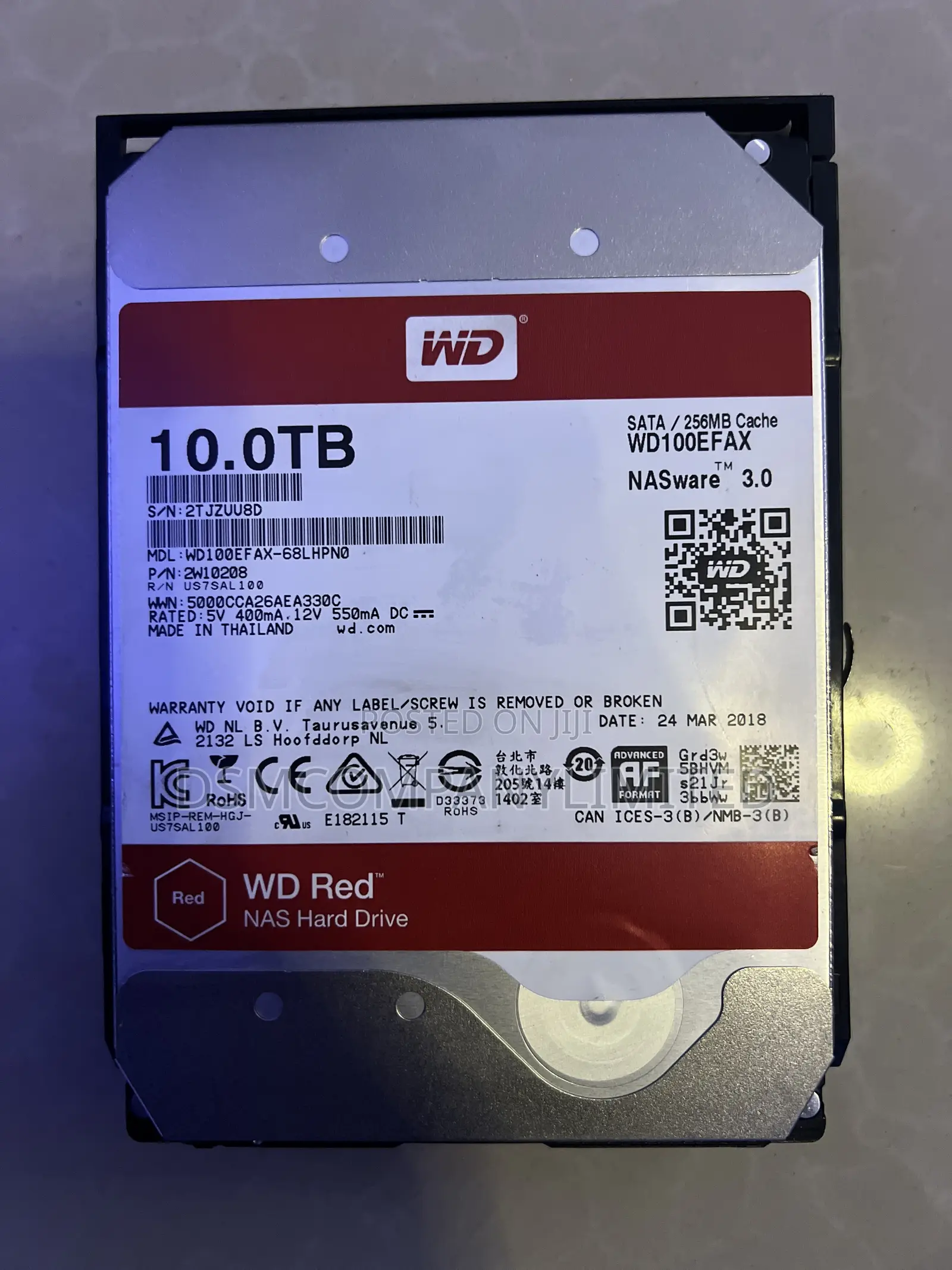 10TB Western Digital HDD NAS Drive