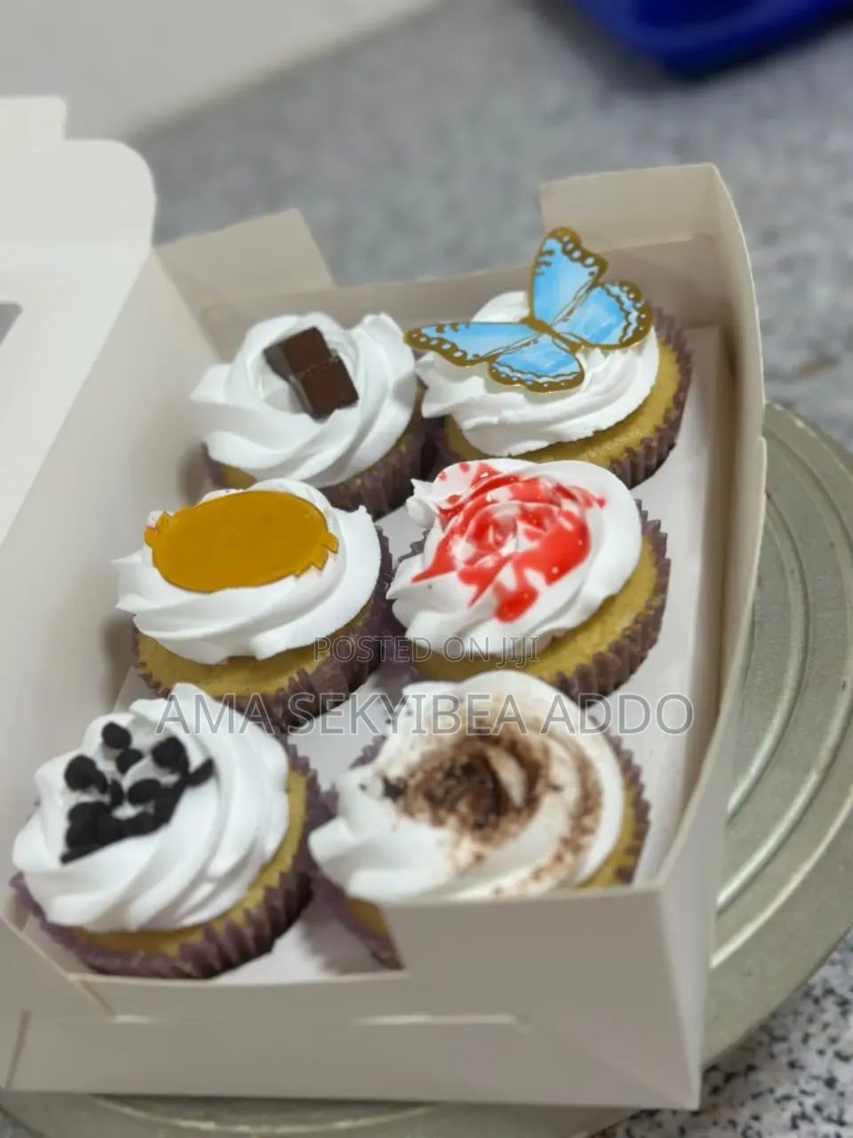 Six Decorated Cupcakes