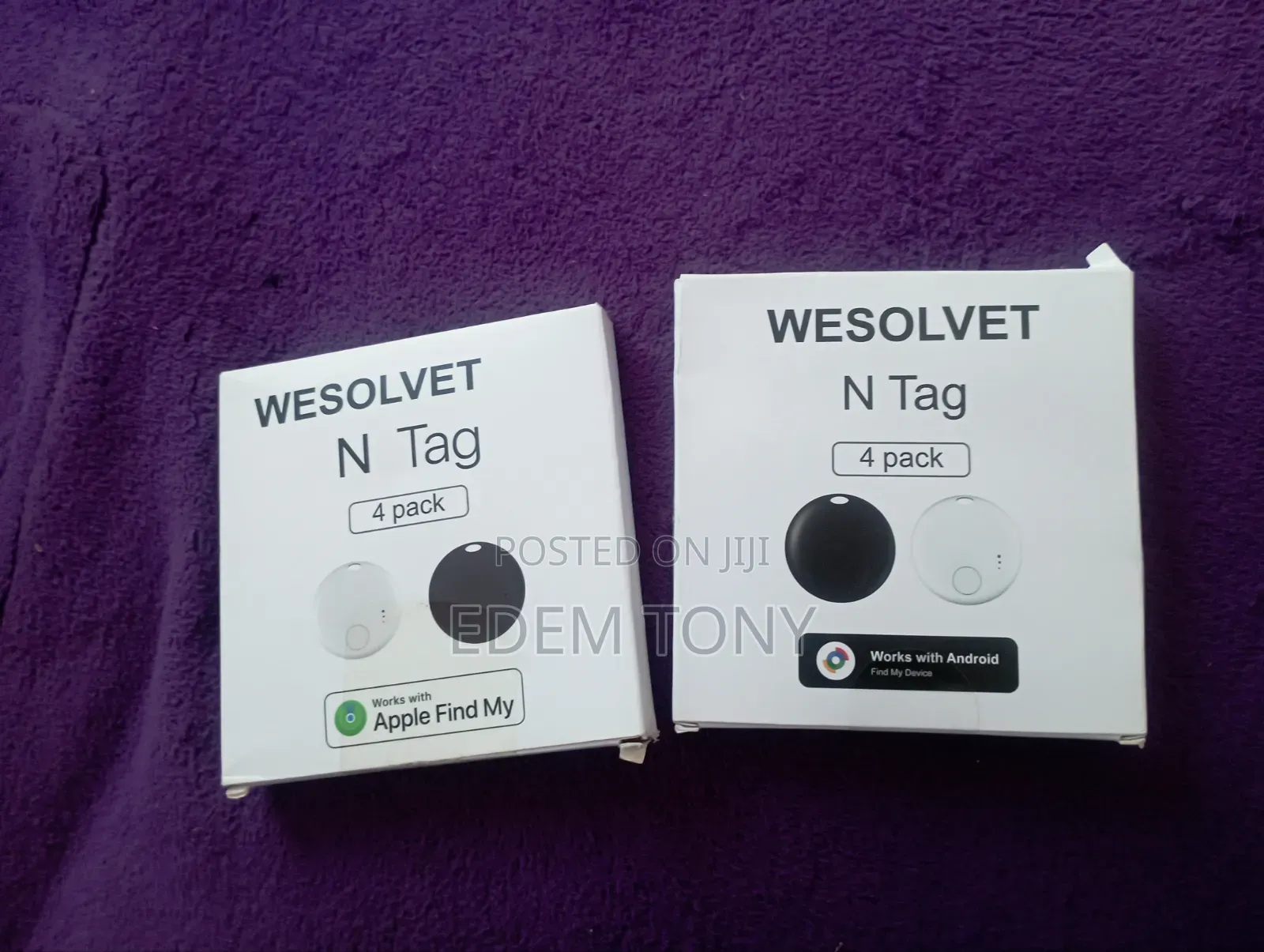 Wesolvet N Tag Tracker 4-Pack, Designed for iOS Android